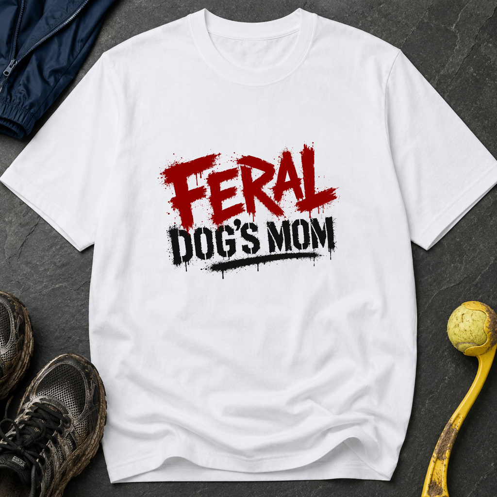 Snago T-Shirt Feral Dog's MOM Dog and Cat Tees for Pet Parents