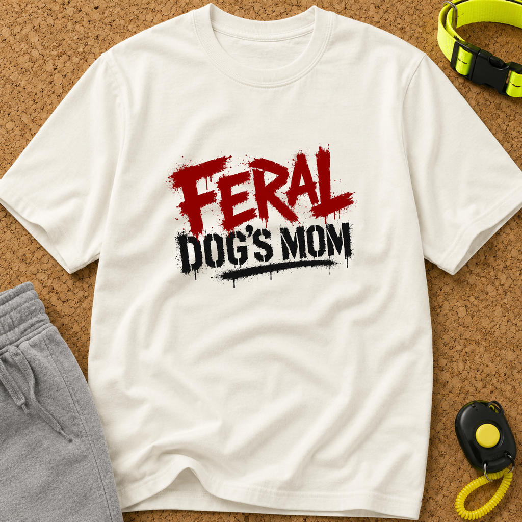 Snago T-Shirt Feral Dog's MOM Dog and Cat Tees for Pet Parents