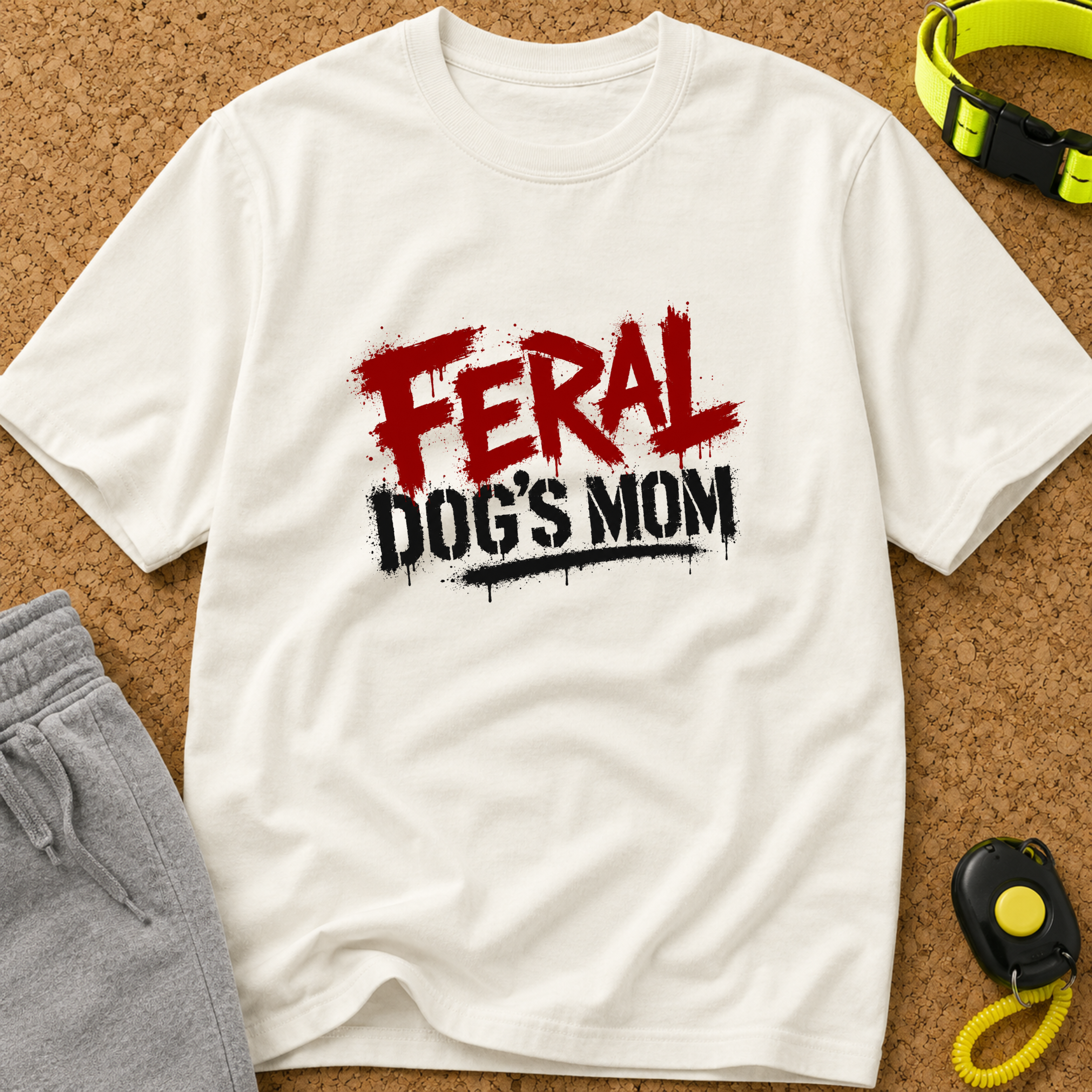 Snago T-Shirt Feral Dog's MOM Dog and Cat Tees for Pet Parents