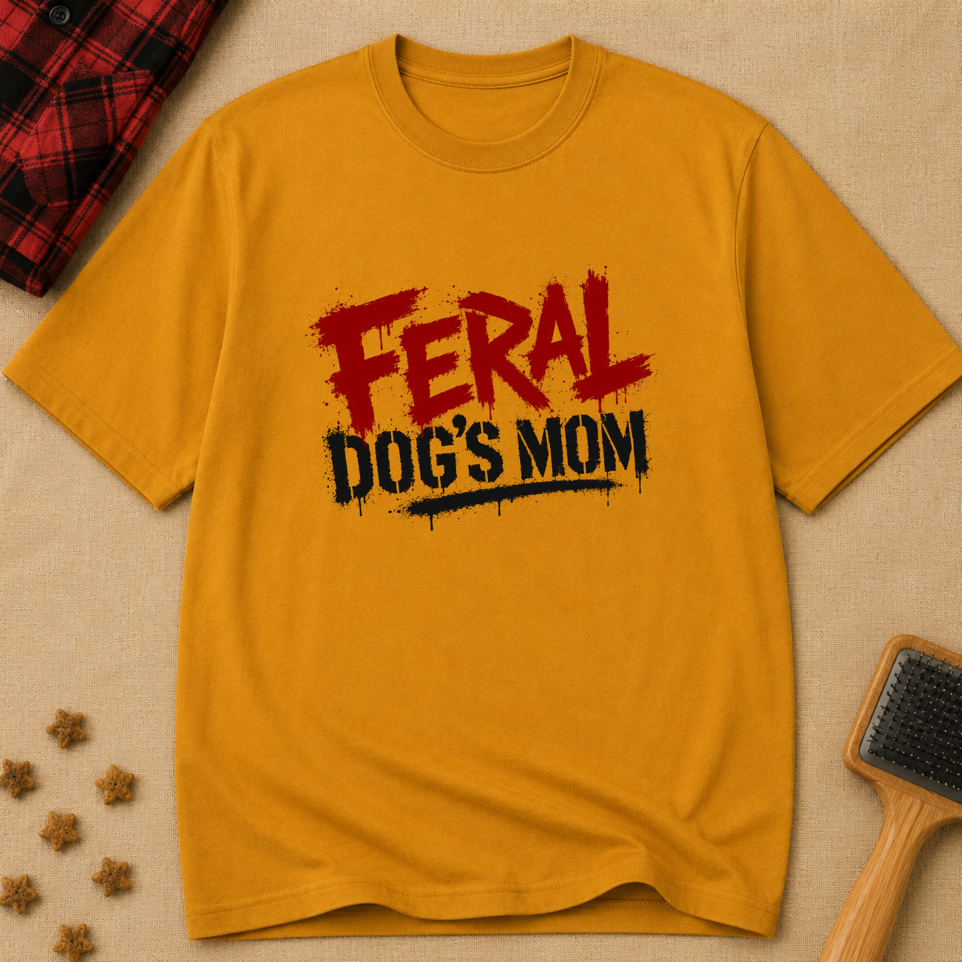 Snago T-Shirt Feral Dog's MOM Dog and Cat Tees for Pet Parents