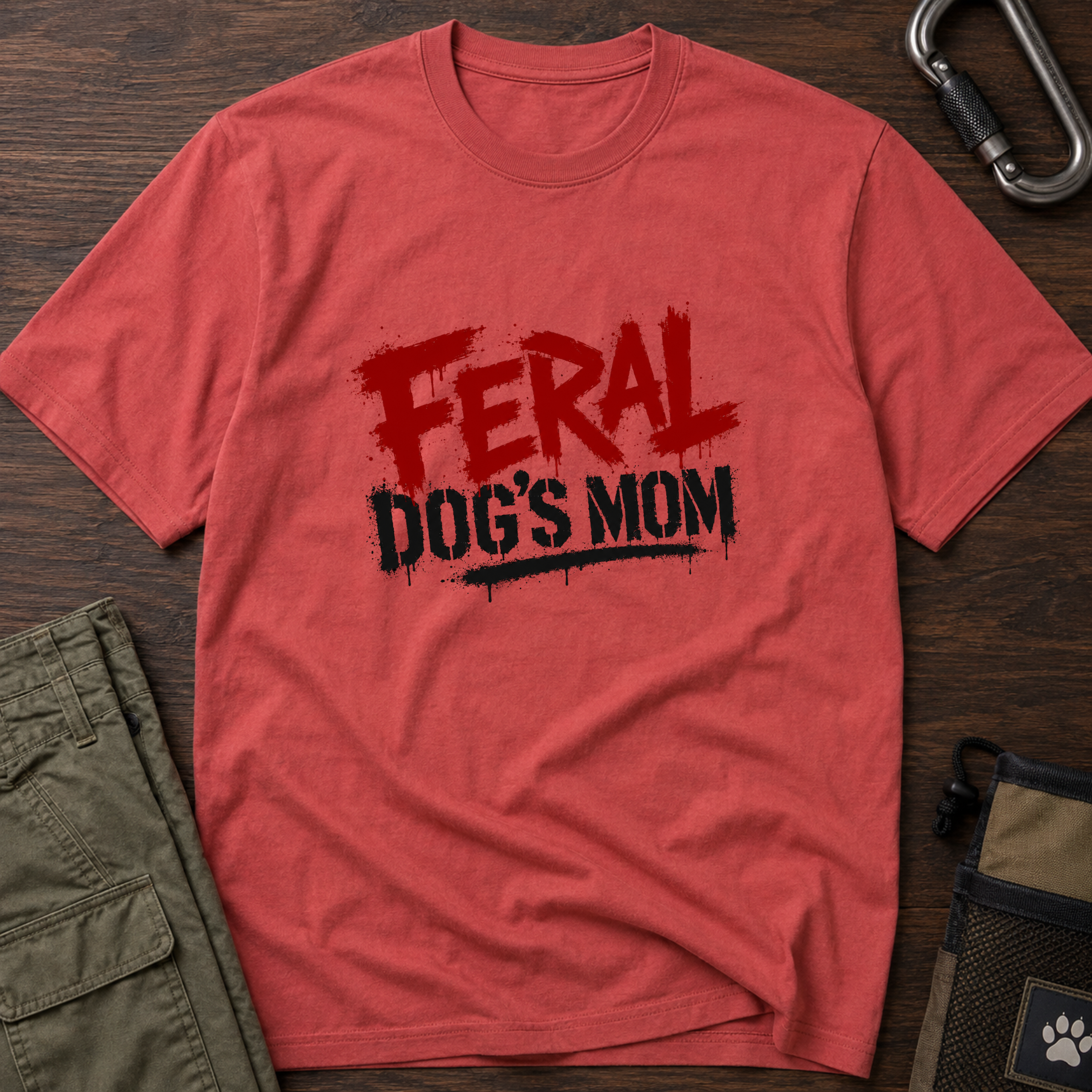Snago T-Shirt Feral Dog's MOM Dog and Cat Tees for Pet Parents