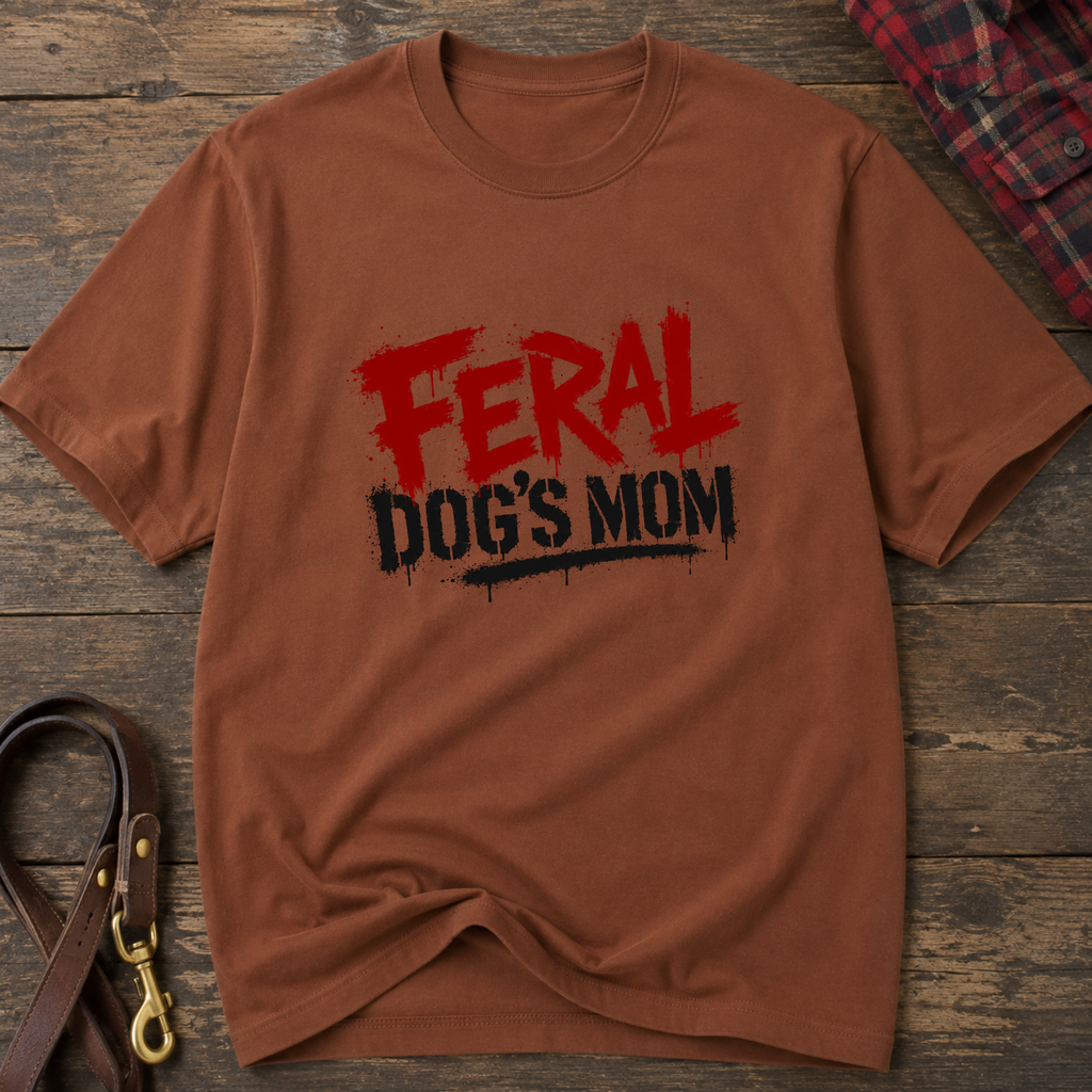 Snago T-Shirt Feral Dog's MOM Dog and Cat Tees for Pet Parents
