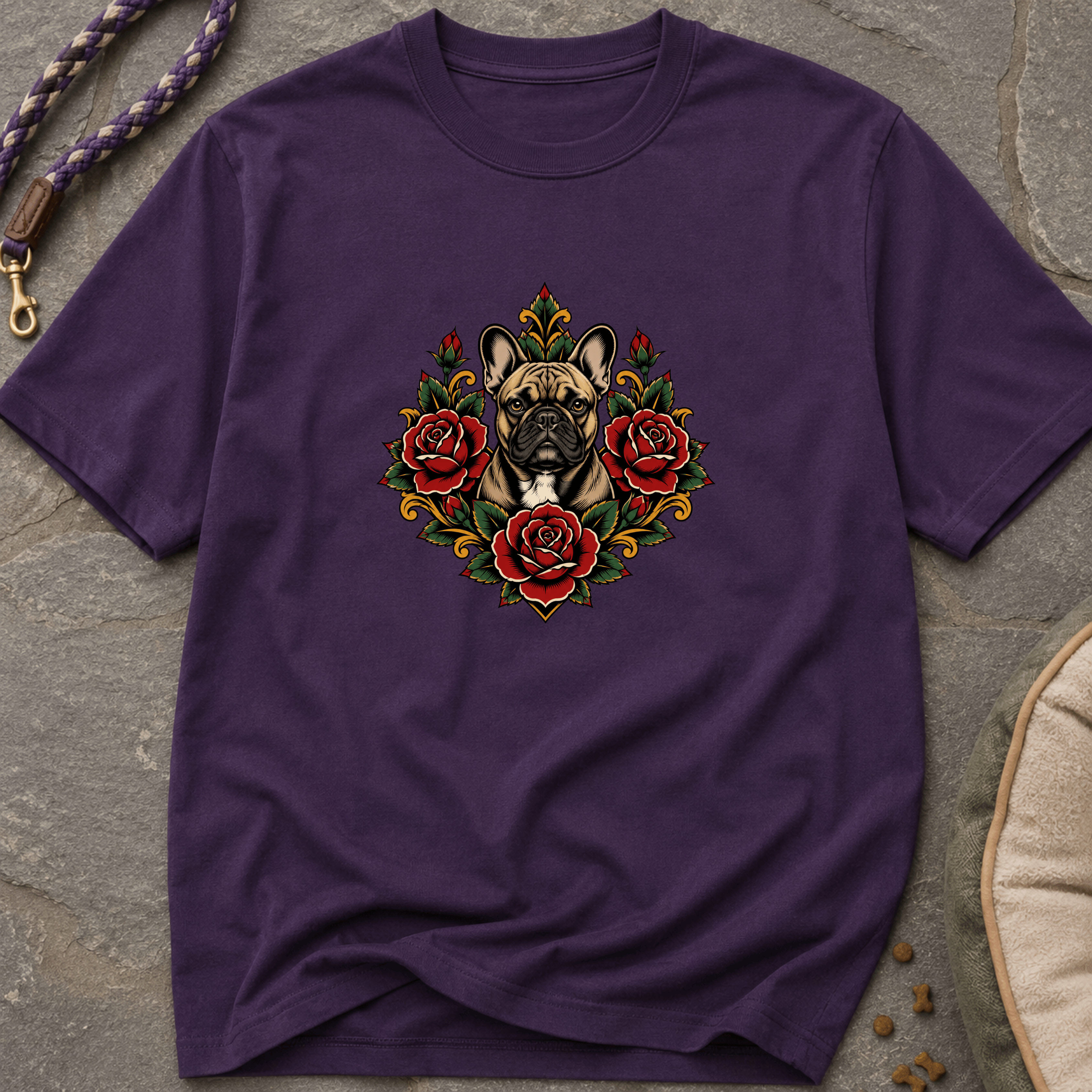 Snago T-Shirt Pugs & Flowers Dog and Cat Tees for Pet Parents