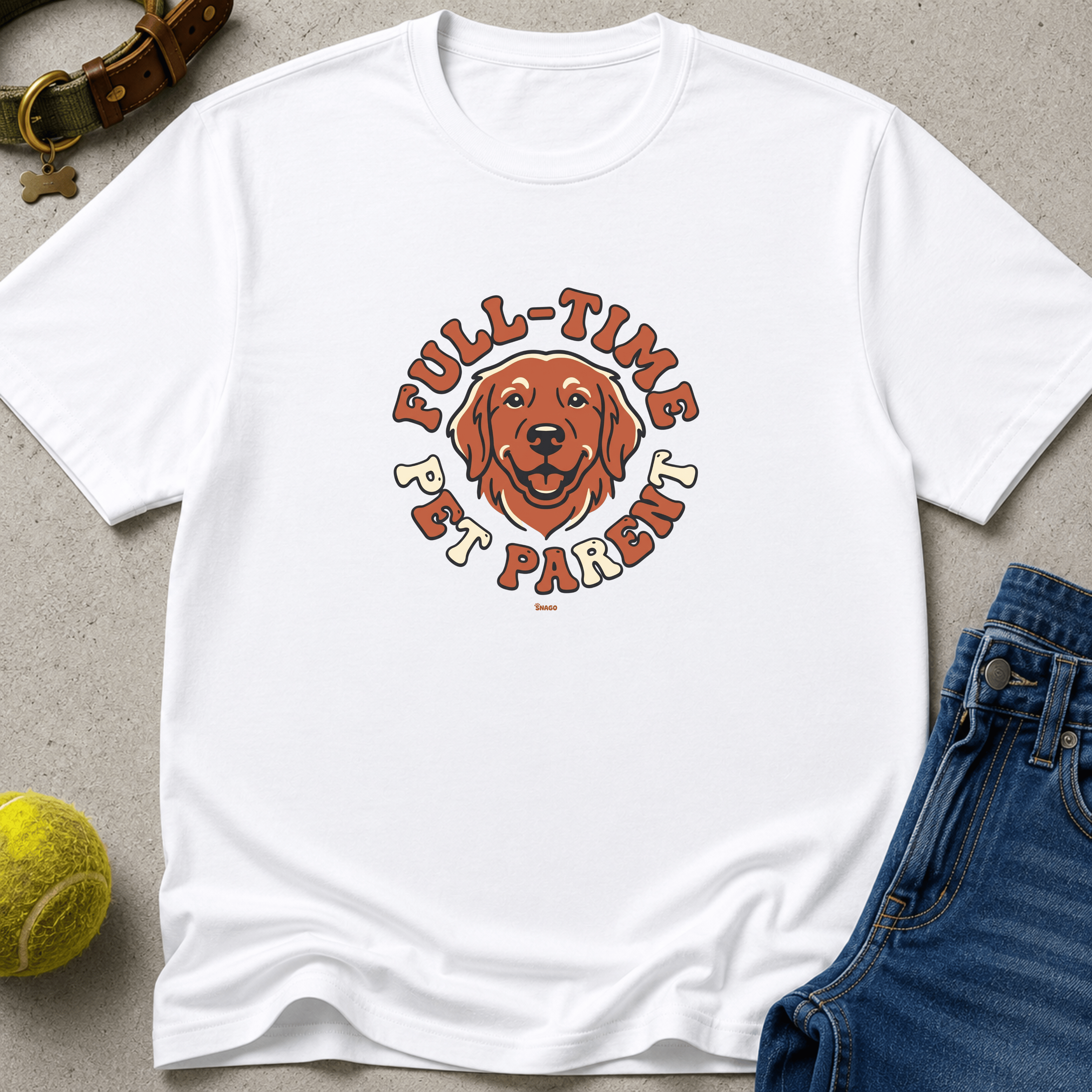 Snago T-Shirt Full-Time Pet Parent Dog and Cat Tees for Pet Parents
