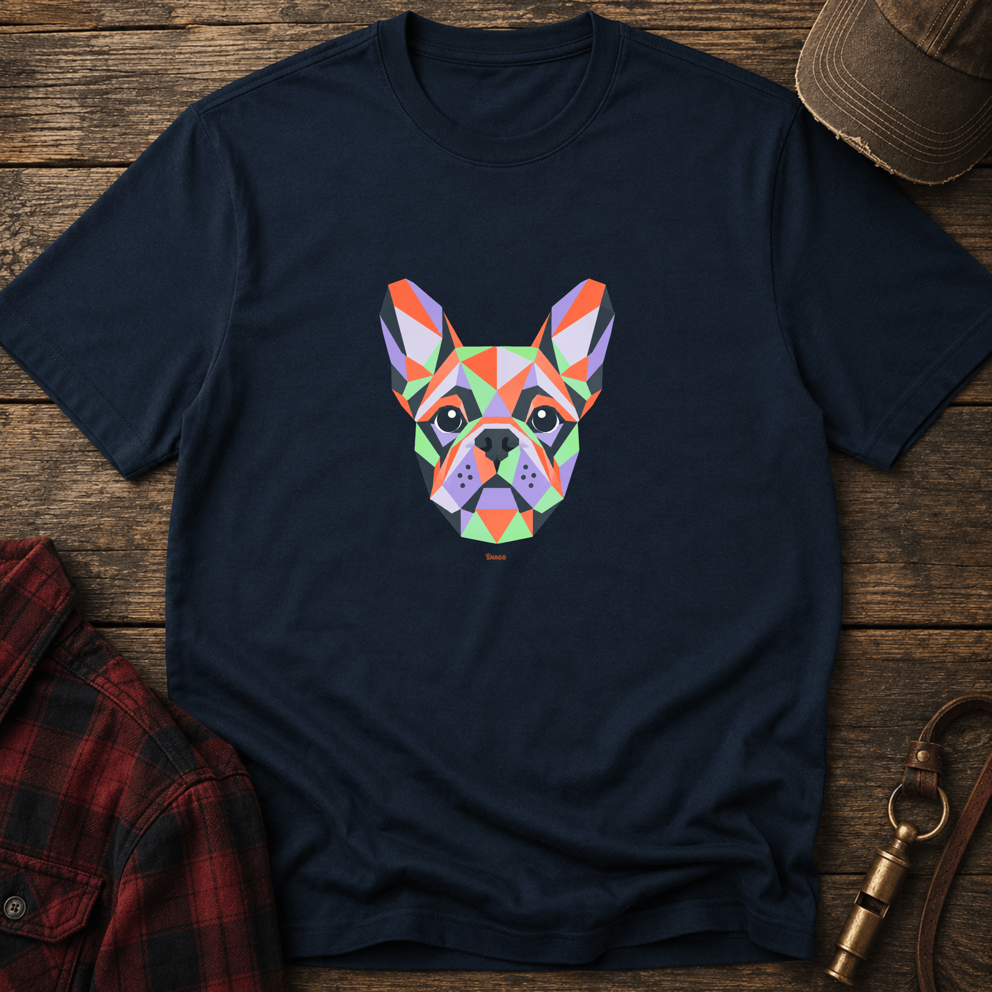 Snago T-Shirt Geometric Pug Dog and Cat Tees for Pet Parents
