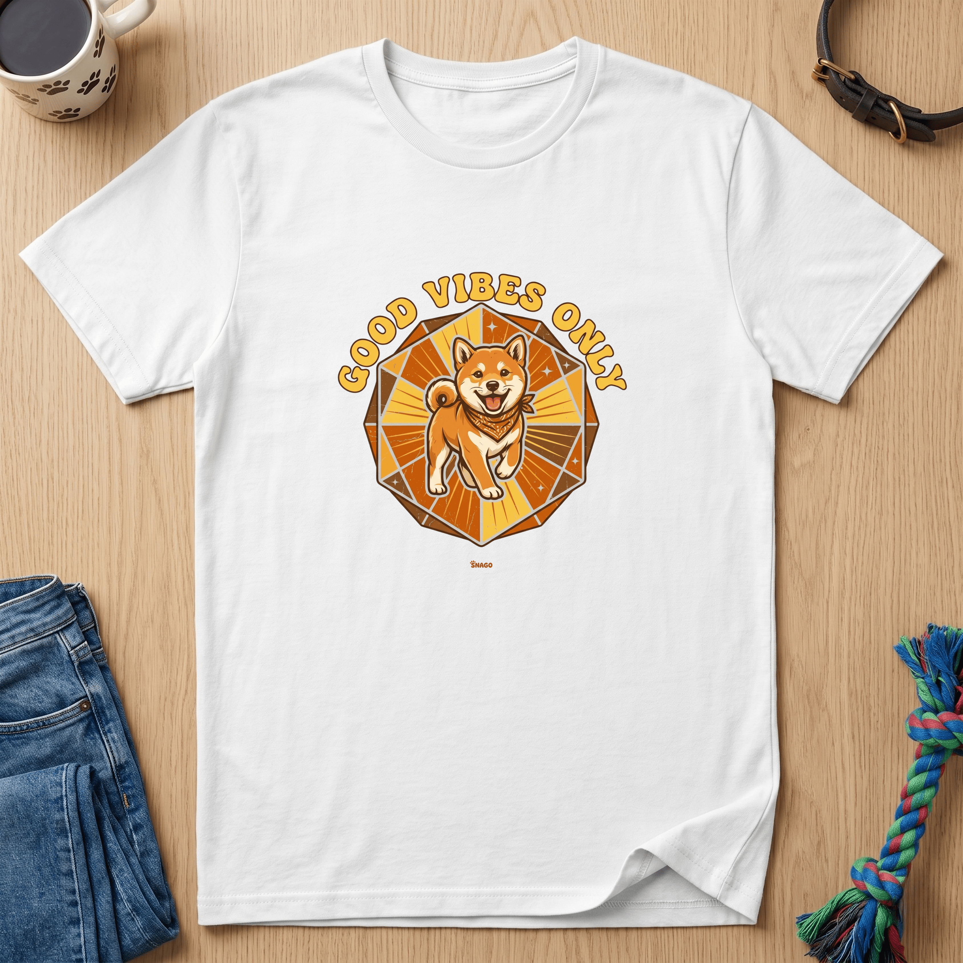 Snago T-Shirt Good Vibes Only Dog and Cat Tees for Pet Parents