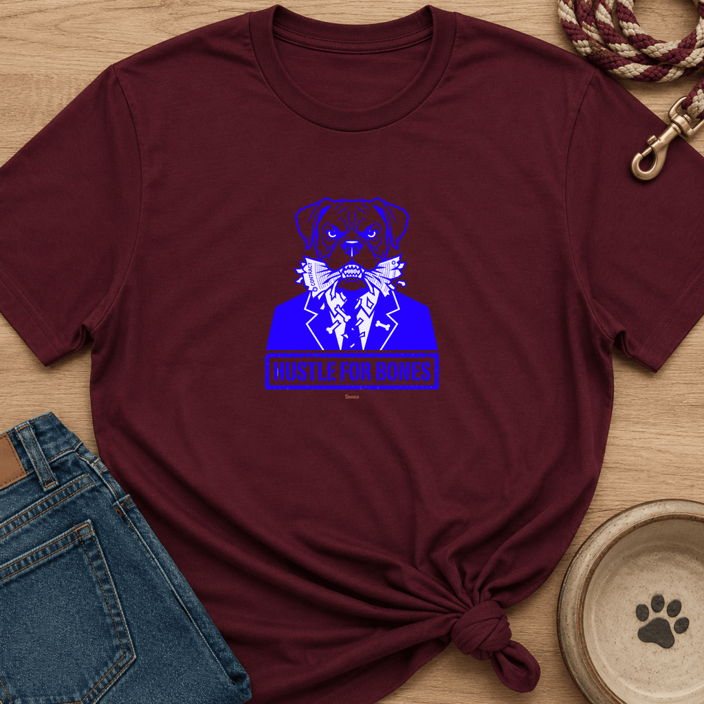 Snago T-Shirt Hustle For Bones Dog and Cat Tees for Pet Parents