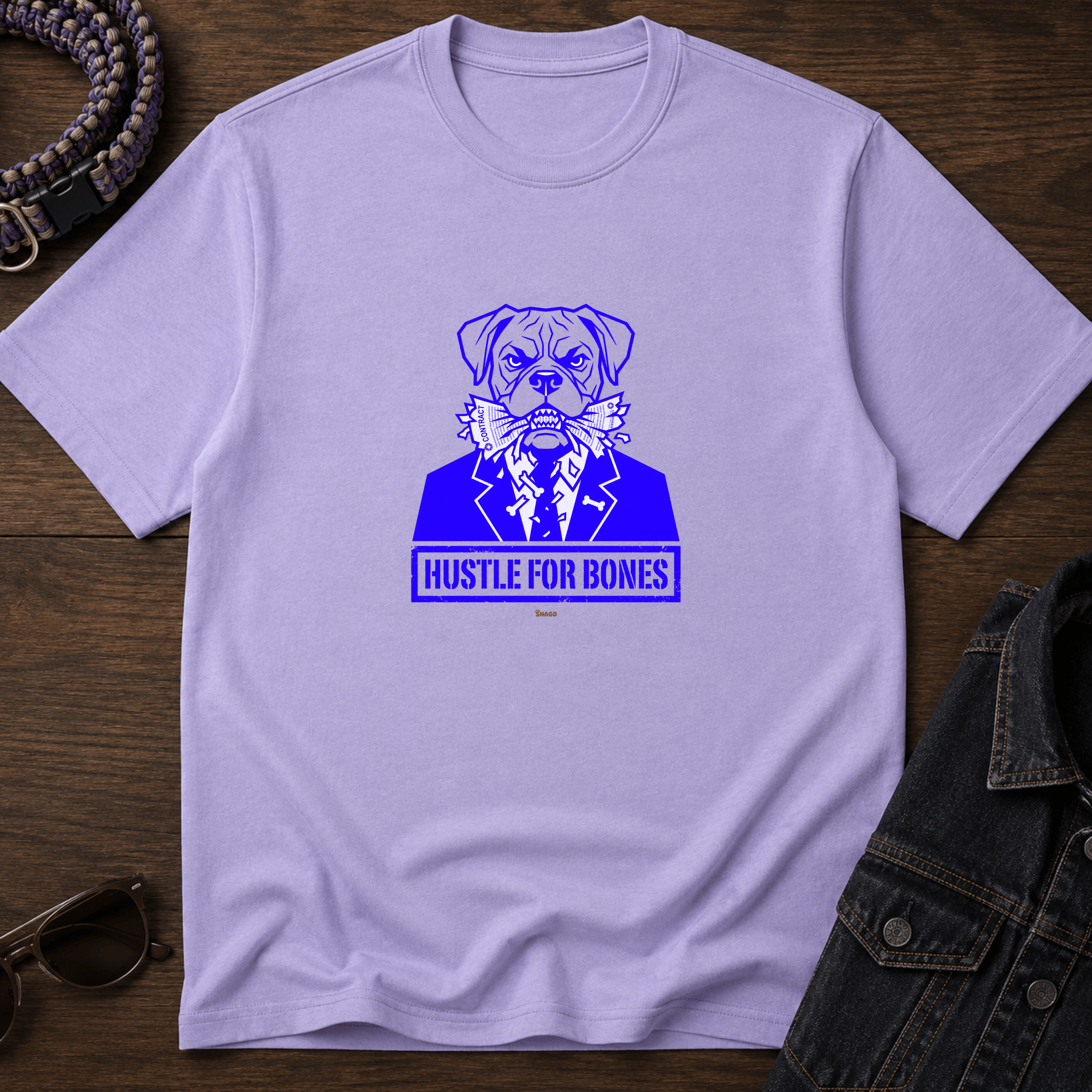 Snago T-Shirt Hustle For Bones Dog and Cat Tees for Pet Parents