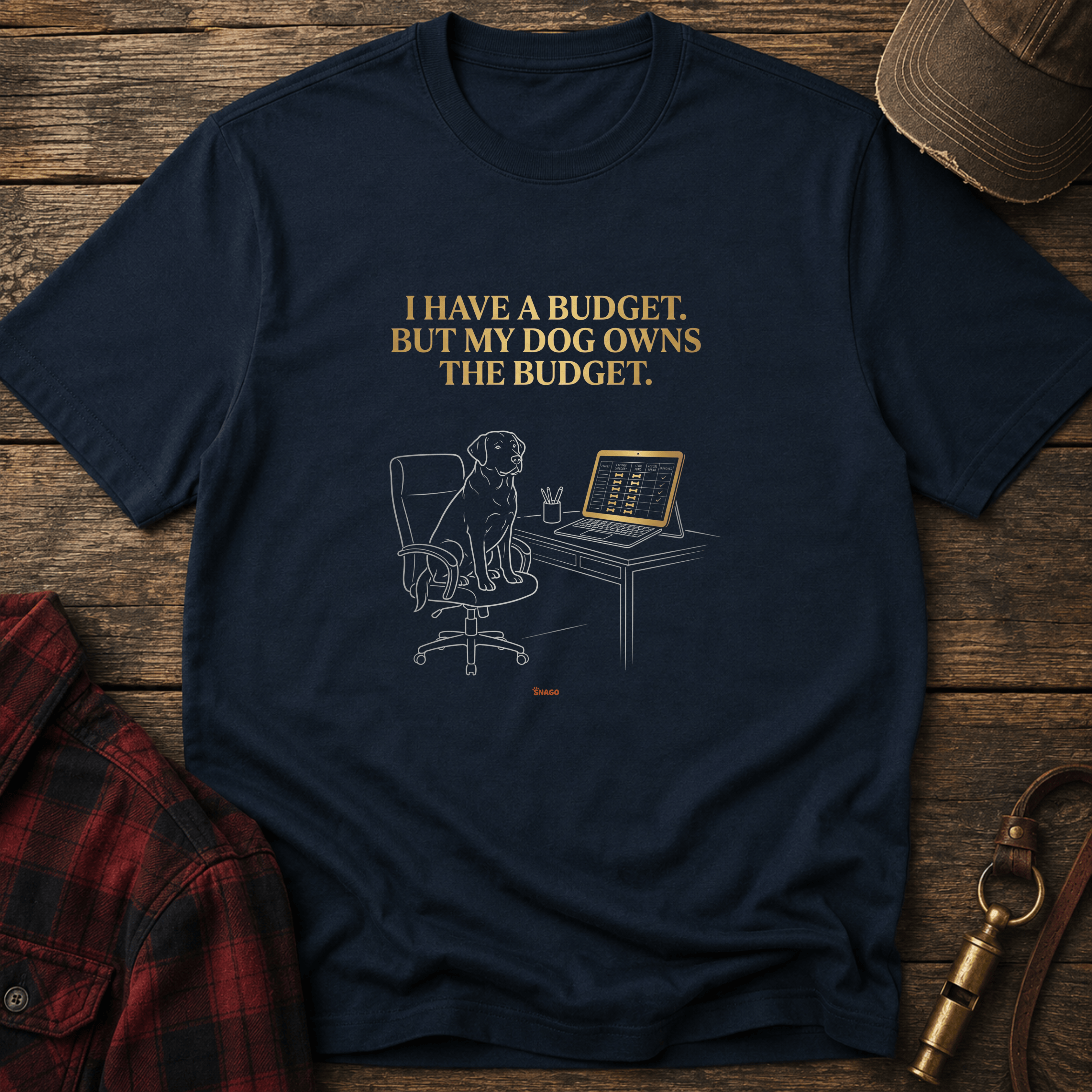 Snago T-Shirt I Have A budget, But My Dog Owns The Budget Dog and Cat Tees for Pet Parents