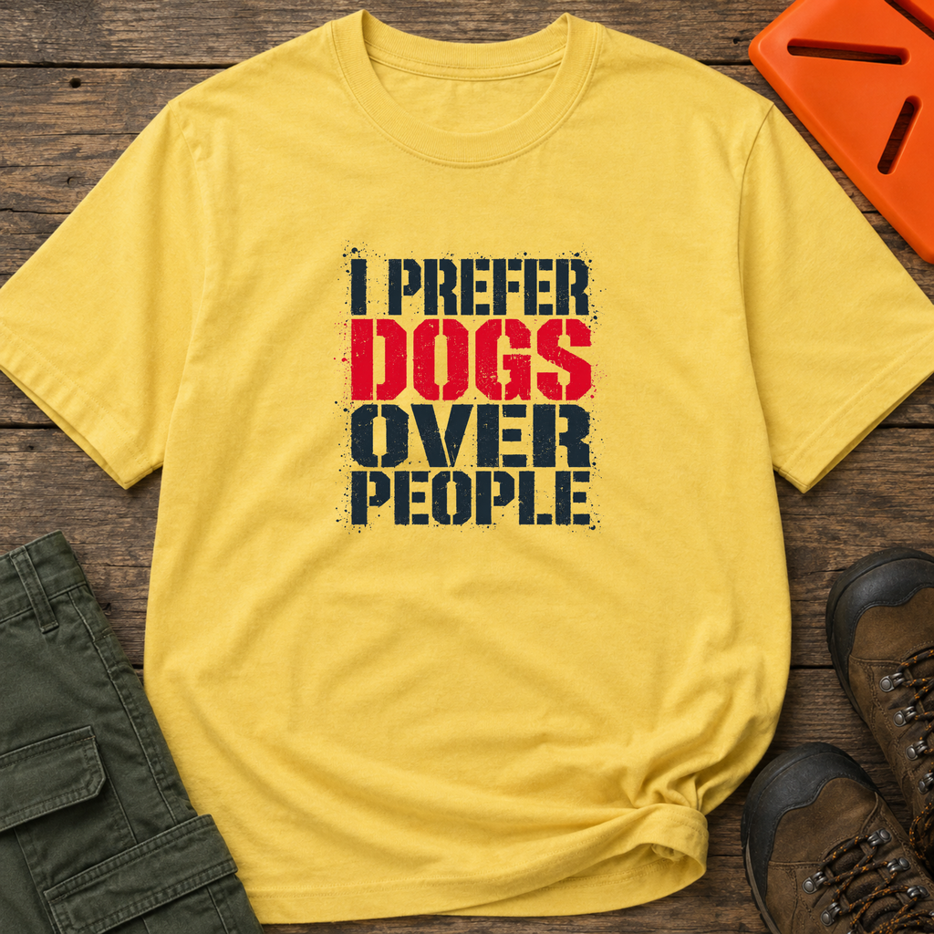 Snago T-Shirt I Prefer Dogs Over People Dog and Cat Tees for Pet Parents