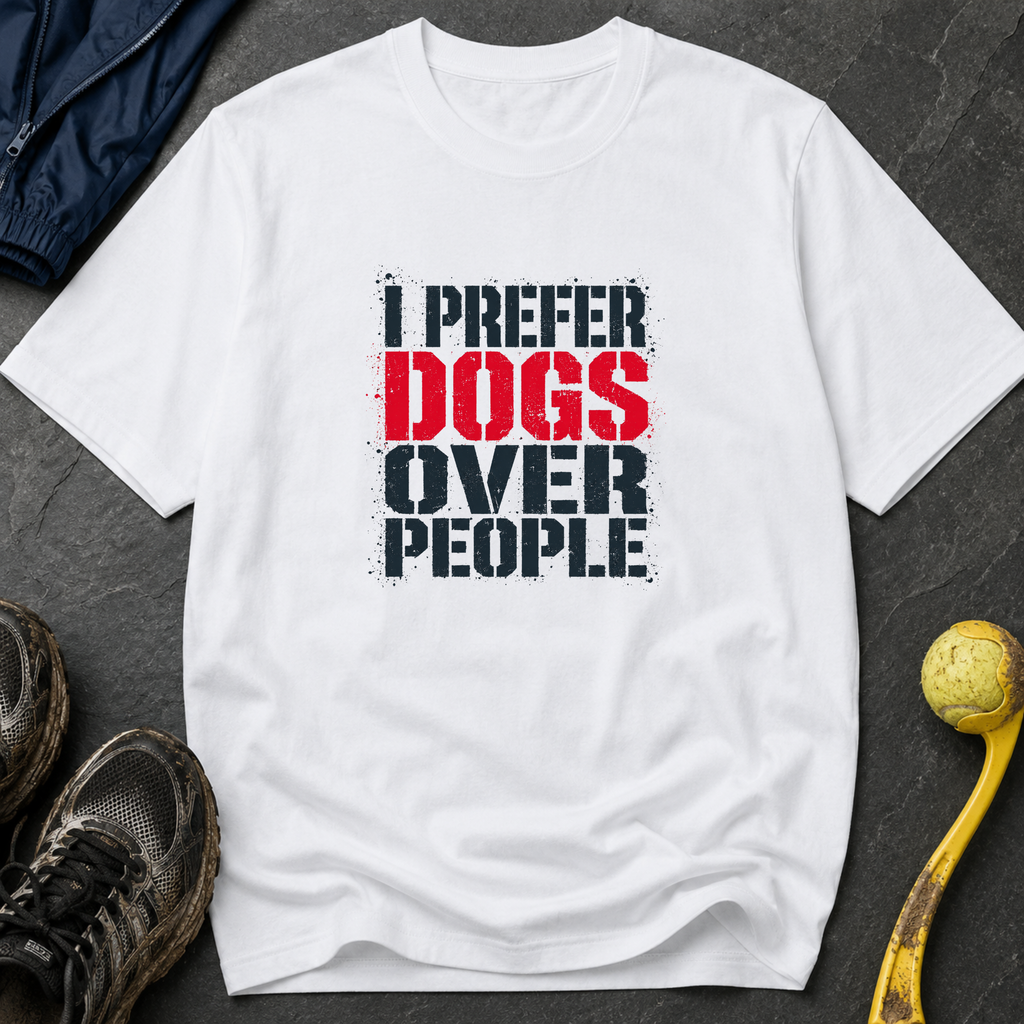 Snago T-Shirt I Prefer Dogs Over People Dog and Cat Tees for Pet Parents