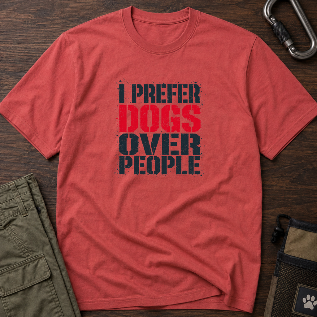 Snago T-Shirt I Prefer Dogs Over People Dog and Cat Tees for Pet Parents
