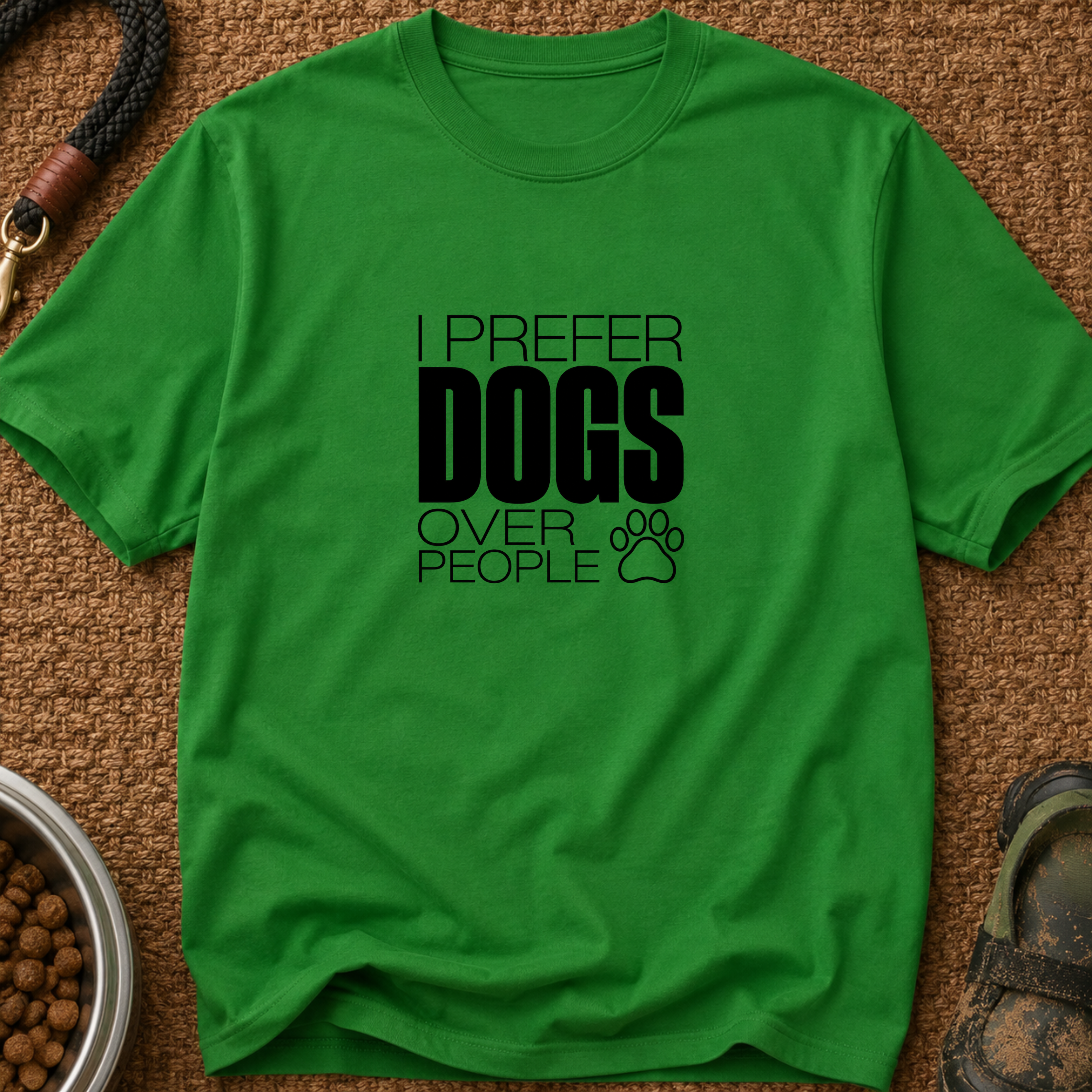Snago T-Shirt I Prefer DOGS Over People Dog and Cat Tees for Pet Parents
