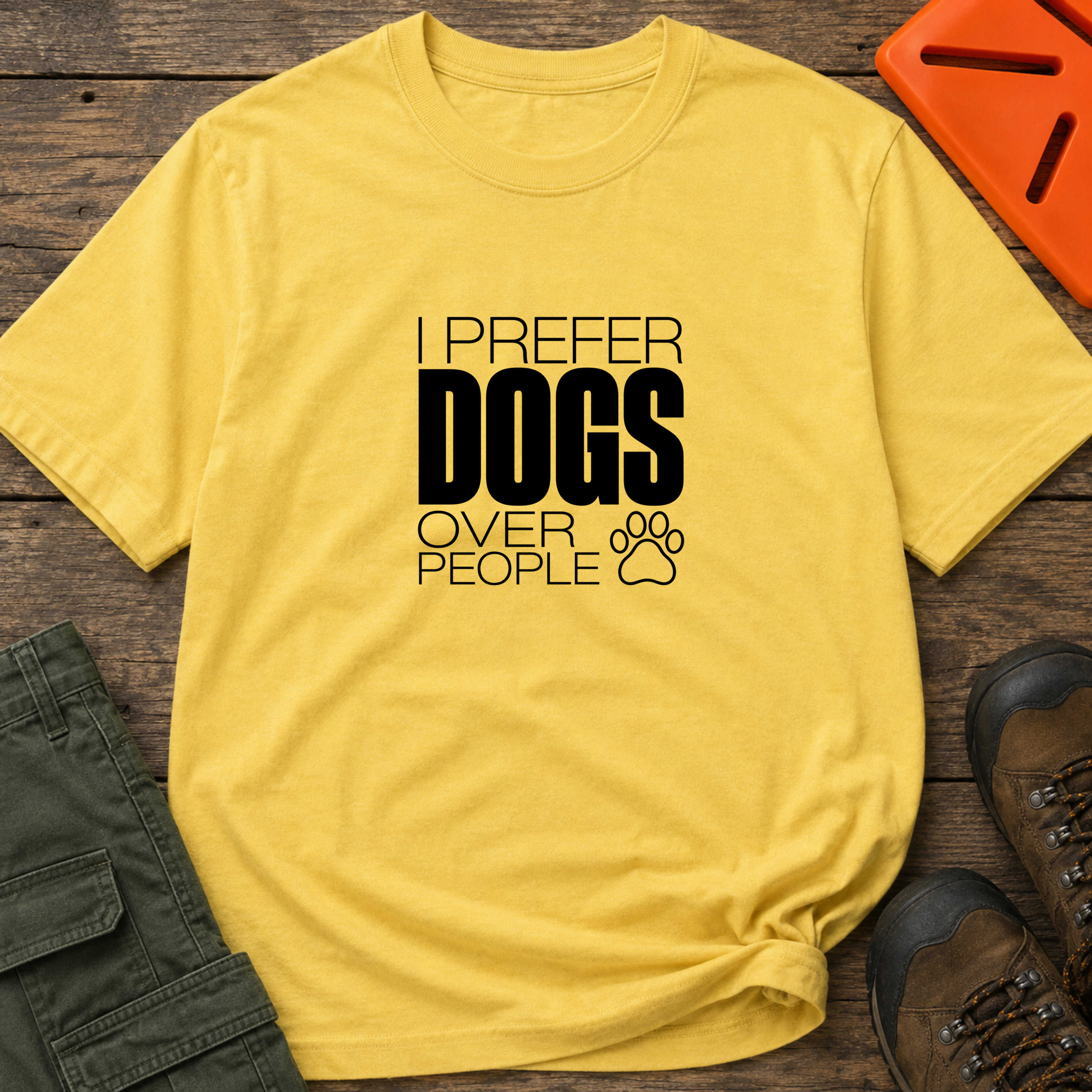 Snago T-Shirt I Prefer DOGS Over People Dog and Cat Tees for Pet Parents