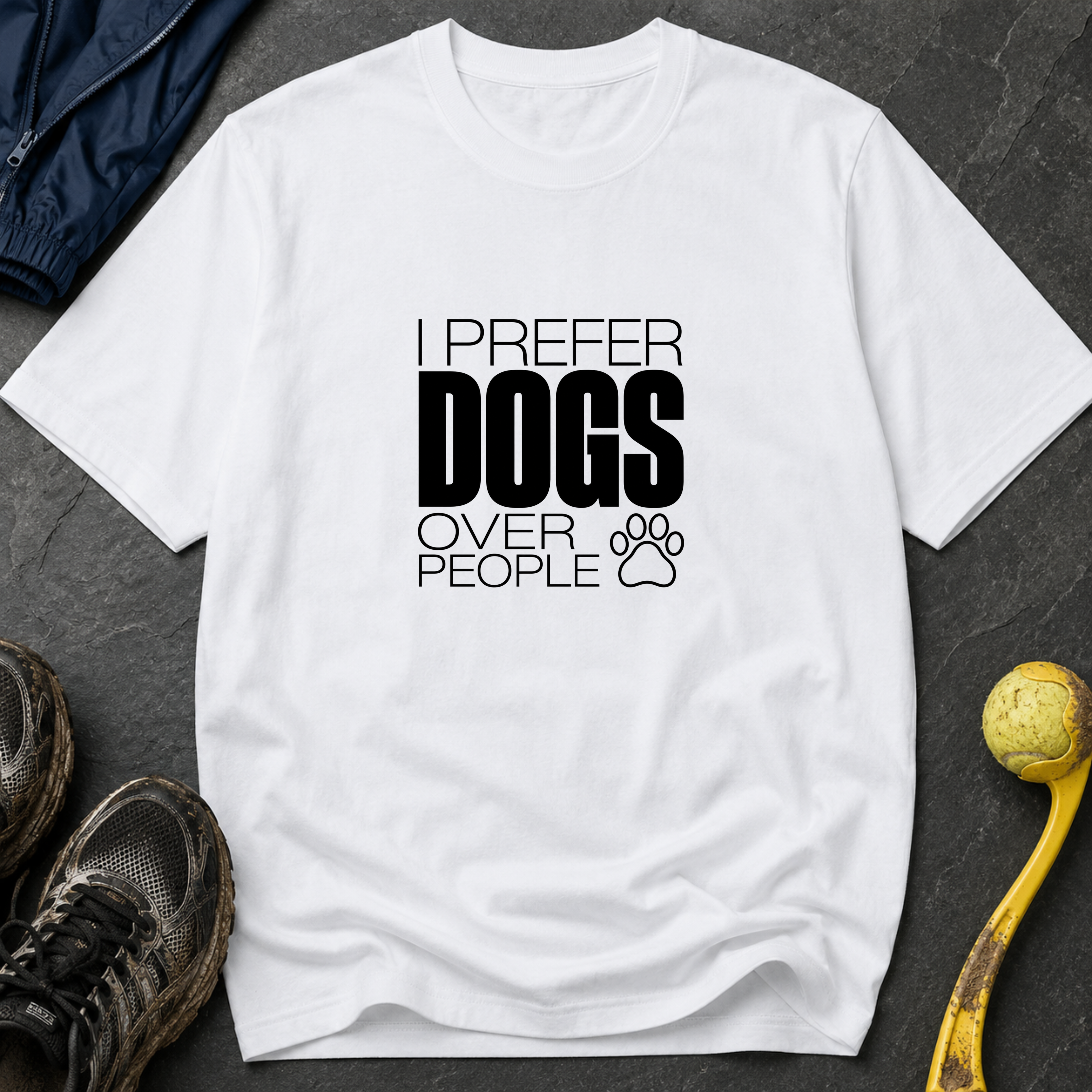 Snago T-Shirt I Prefer DOGS Over People Dog and Cat Tees for Pet Parents