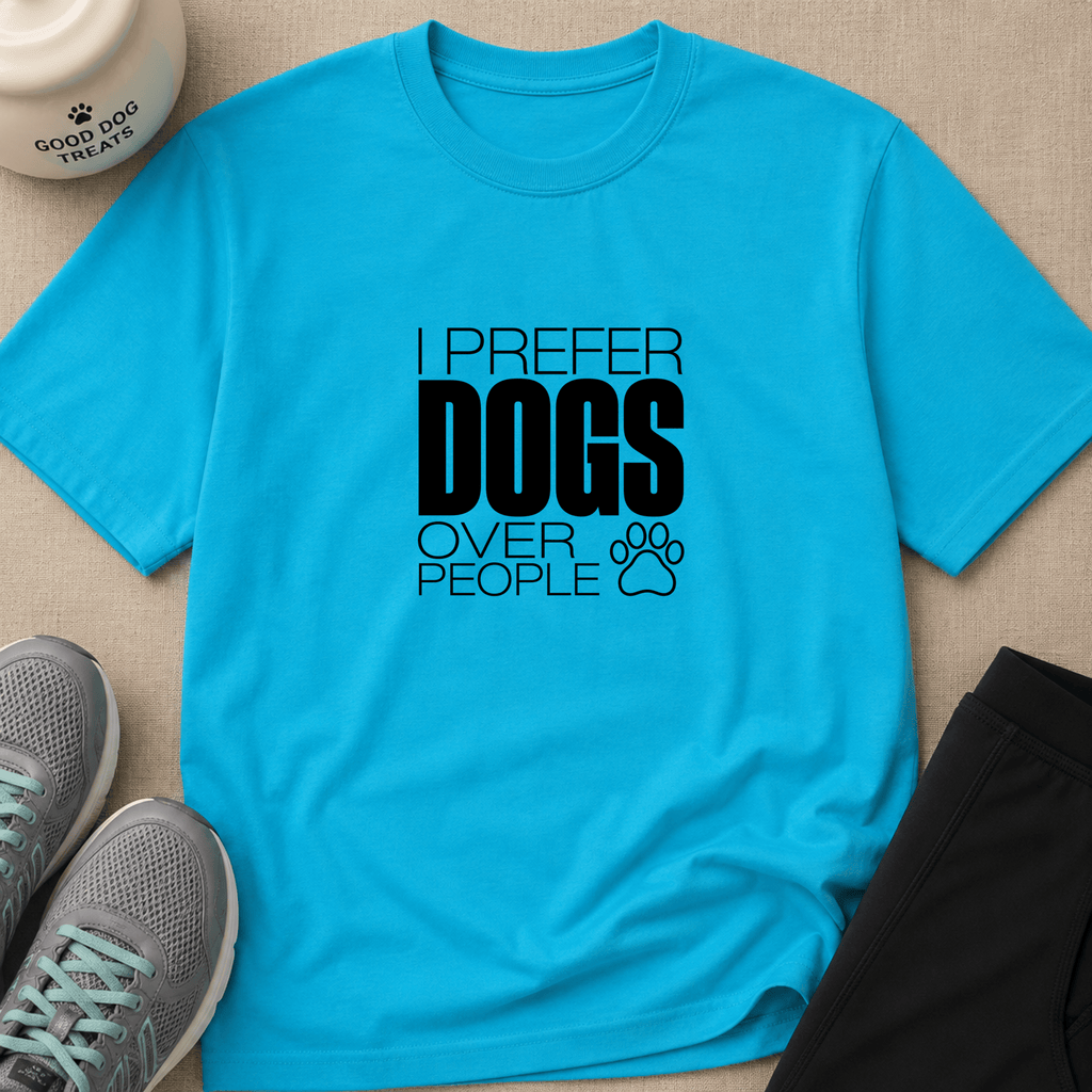 Snago T-Shirt I Prefer DOGS Over People Dog and Cat Tees for Pet Parents