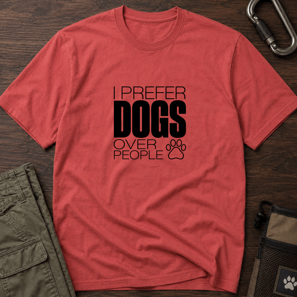 Snago T-Shirt I Prefer DOGS Over People Dog and Cat Tees for Pet Parents