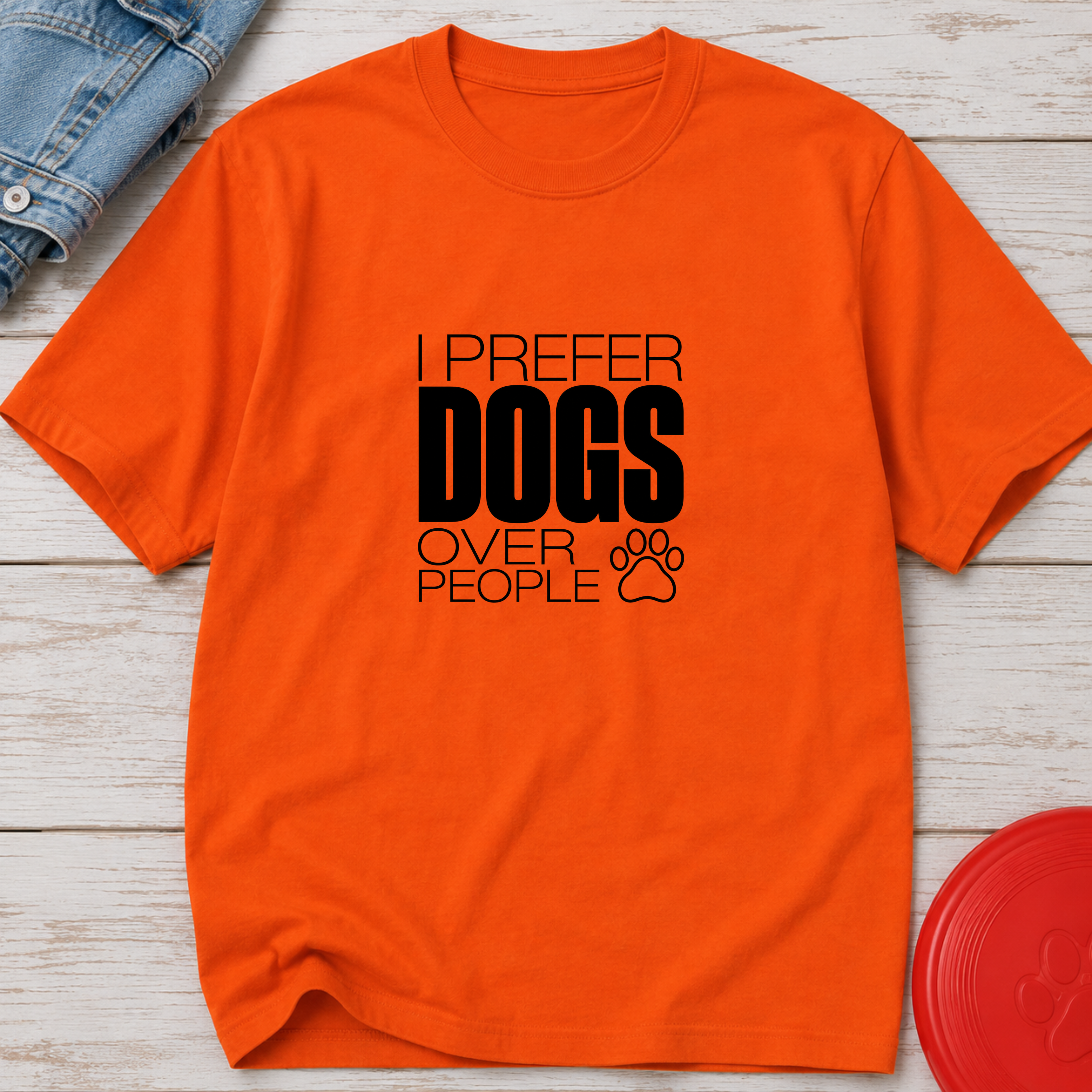 Snago T-Shirt I Prefer DOGS Over People Dog and Cat Tees for Pet Parents