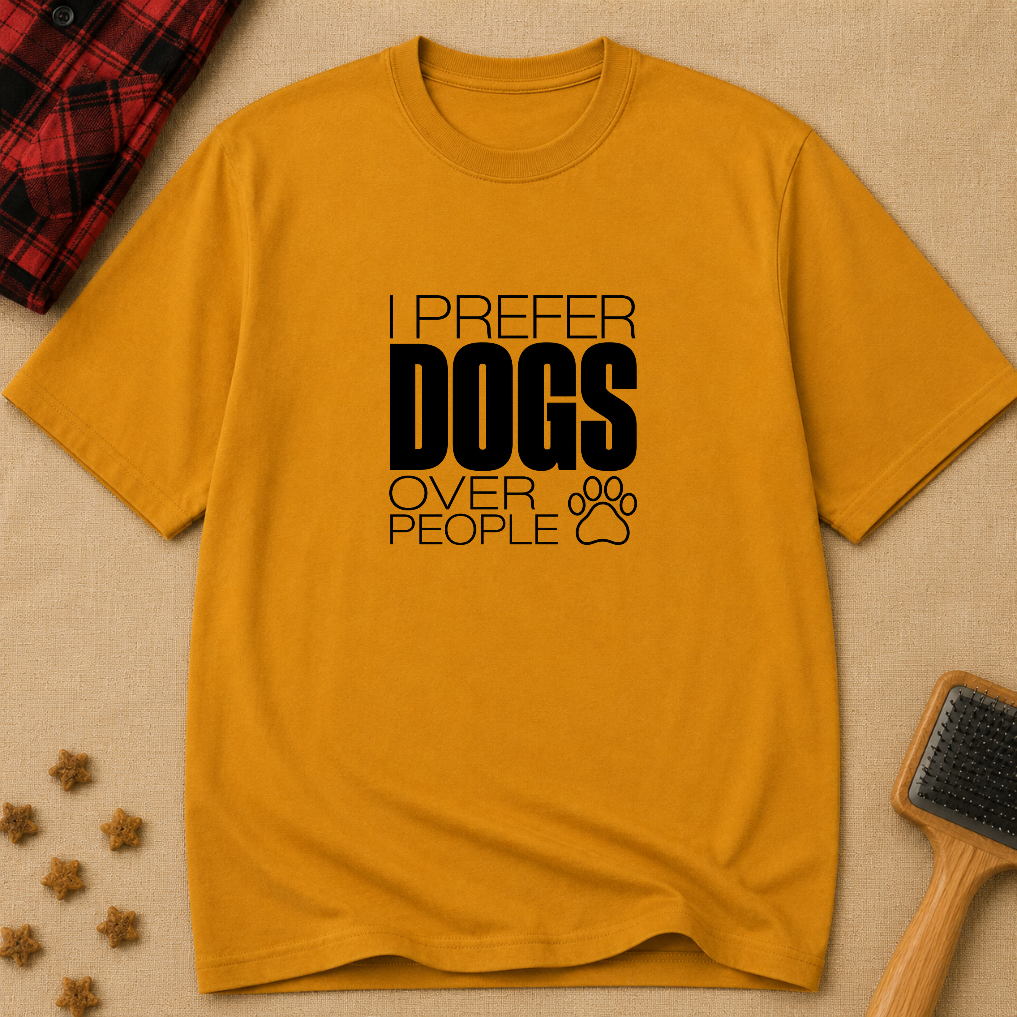 Snago T-Shirt I Prefer DOGS Over People Dog and Cat Tees for Pet Parents