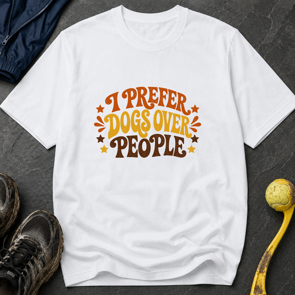 Snago T-Shirt I Prefer Dogs Over People Dog and Cat Tees for Pet Parents