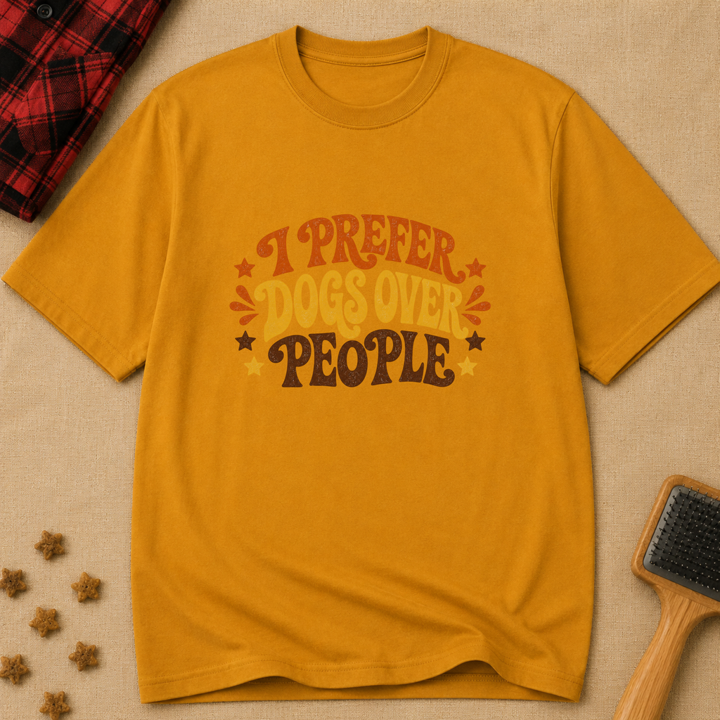 Snago T-Shirt I Prefer Dogs Over People Dog and Cat Tees for Pet Parents