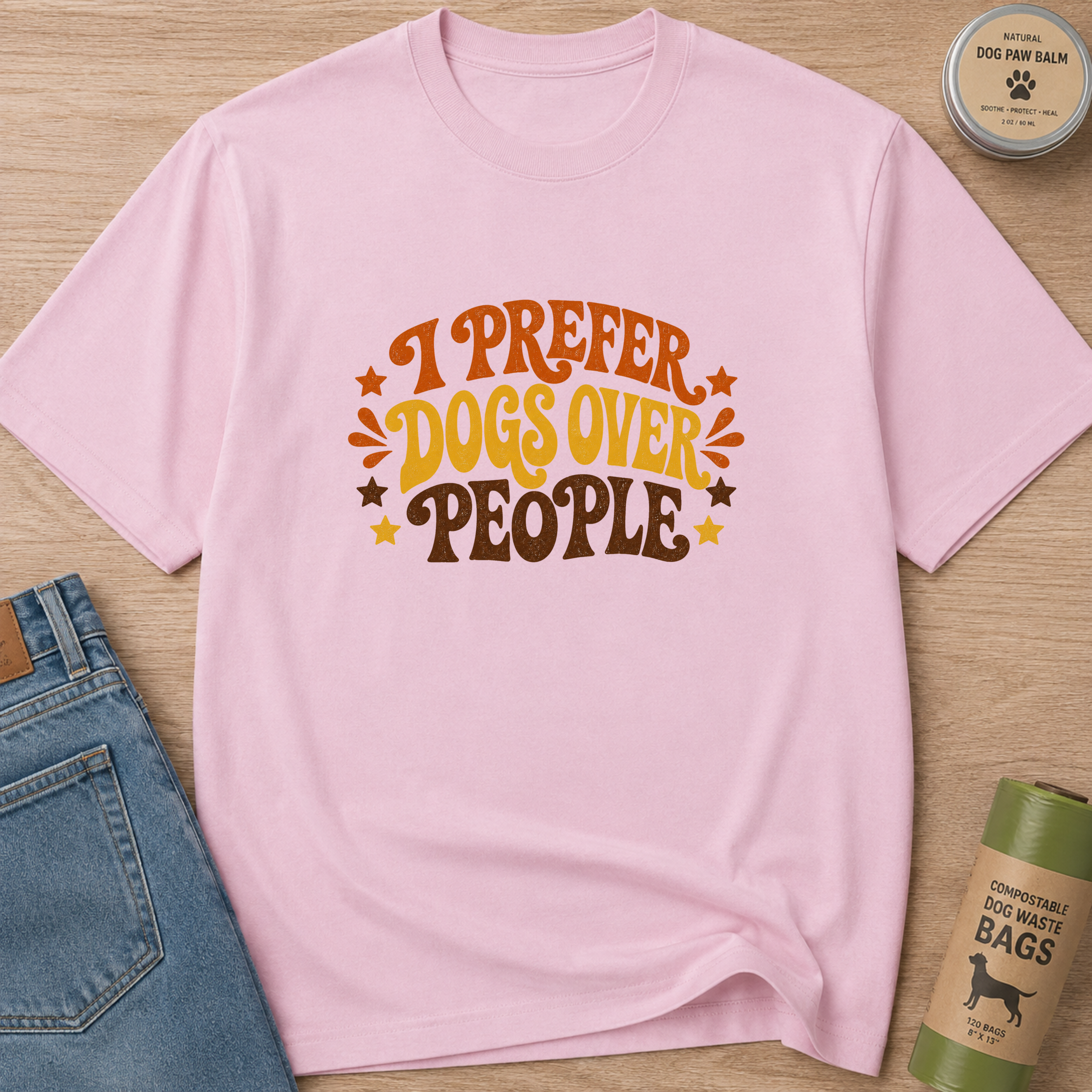 Snago T-Shirt I Prefer Dogs Over People Dog and Cat Tees for Pet Parents
