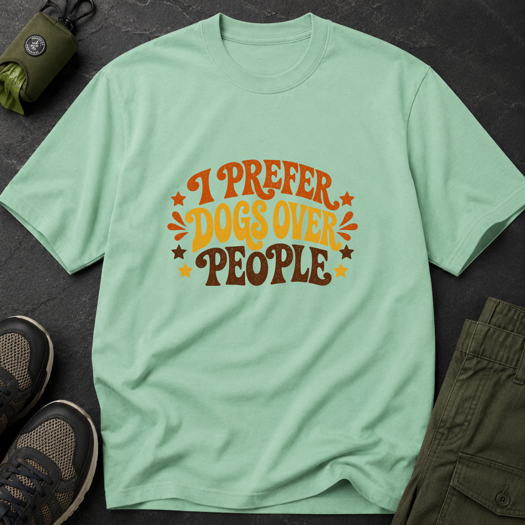 Snago T-Shirt I Prefer Dogs Over People Dog and Cat Tees for Pet Parents