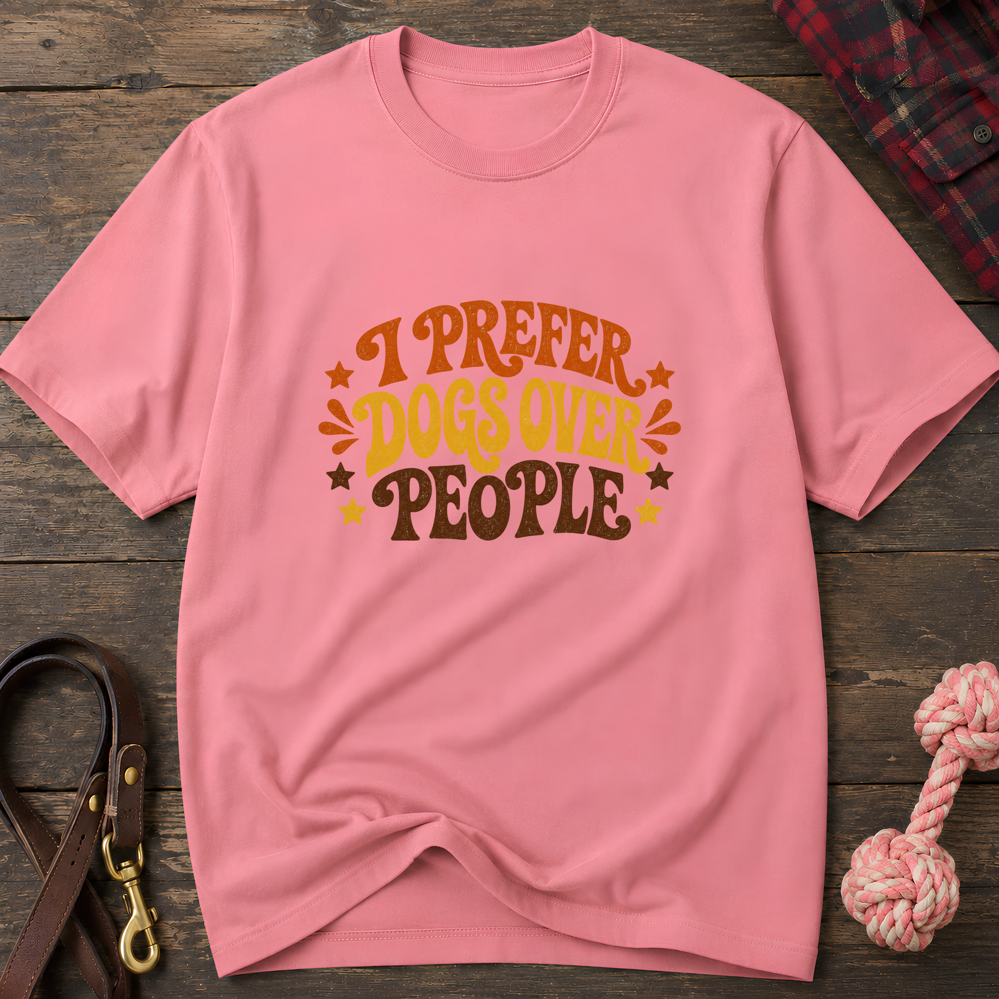 Snago T-Shirt I Prefer Dogs Over People Dog and Cat Tees for Pet Parents