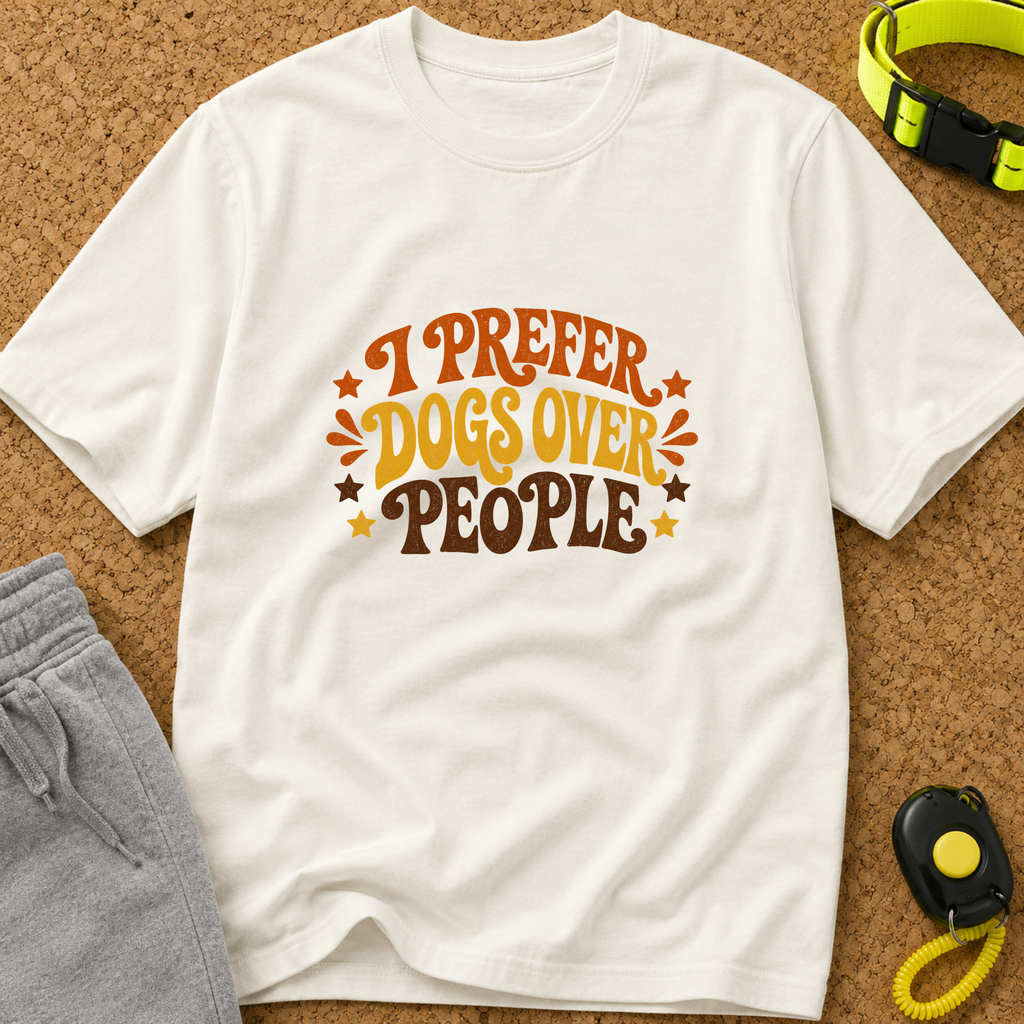 Snago T-Shirt I Prefer Dogs Over People Dog and Cat Tees for Pet Parents