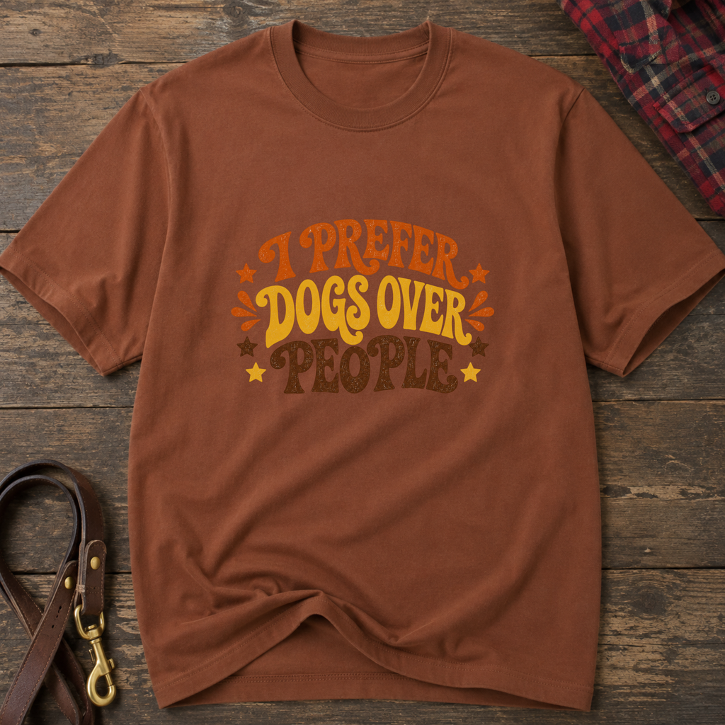 Snago T-Shirt I Prefer Dogs Over People Dog and Cat Tees for Pet Parents