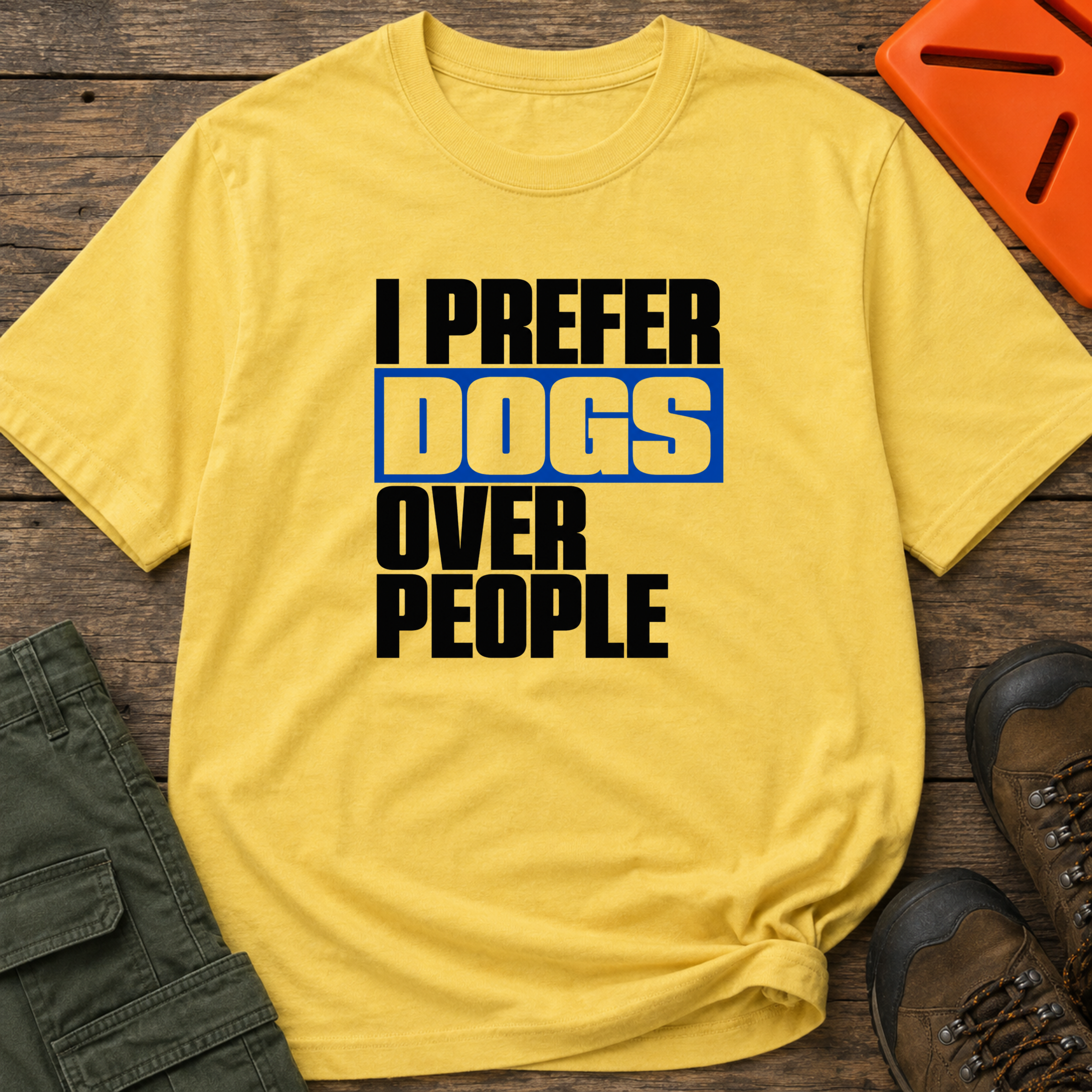 Snago T-Shirt I PREFER DOGS OVER PEOPLE Dog and Cat Tees for Pet Parents