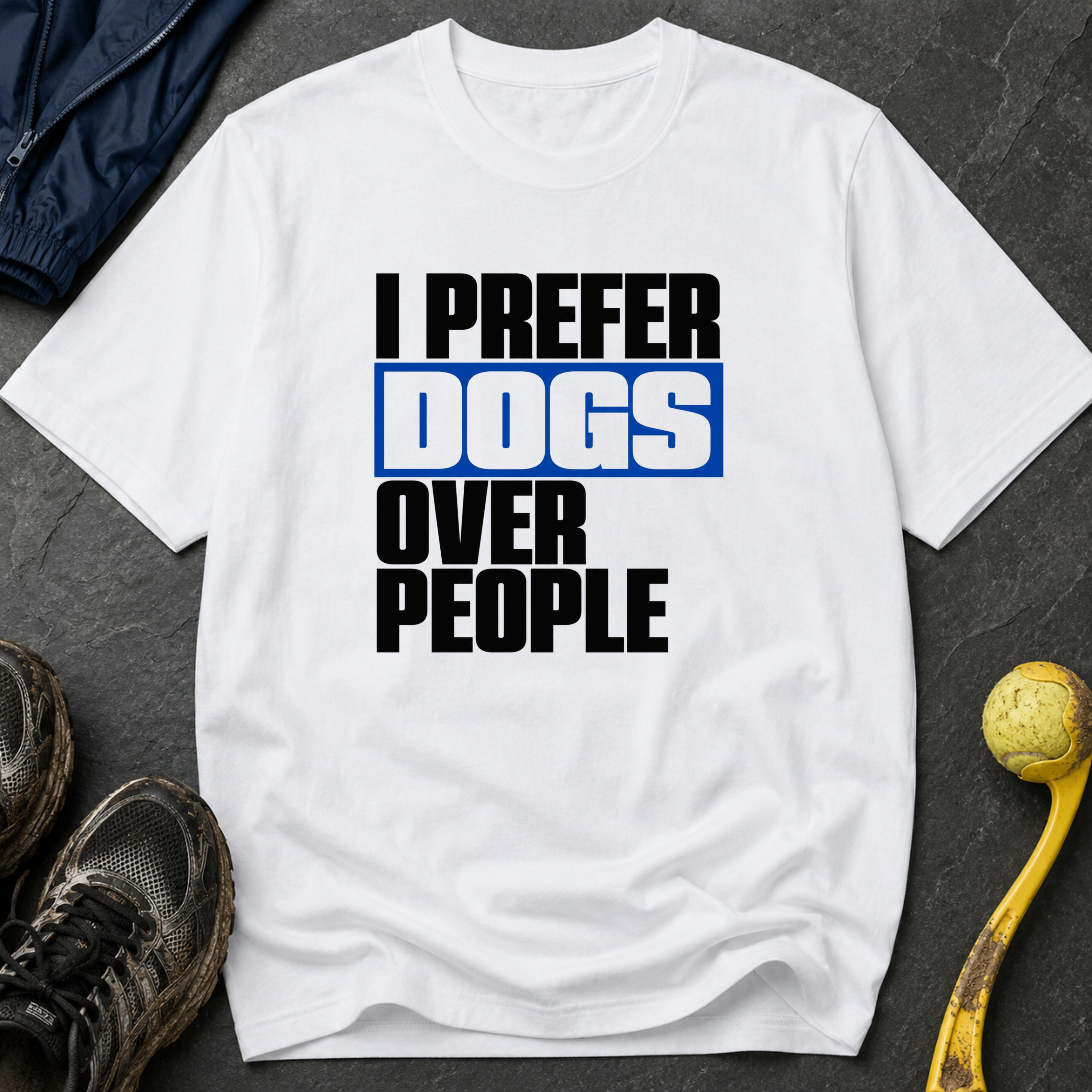 Snago T-Shirt I PREFER DOGS OVER PEOPLE Dog and Cat Tees for Pet Parents