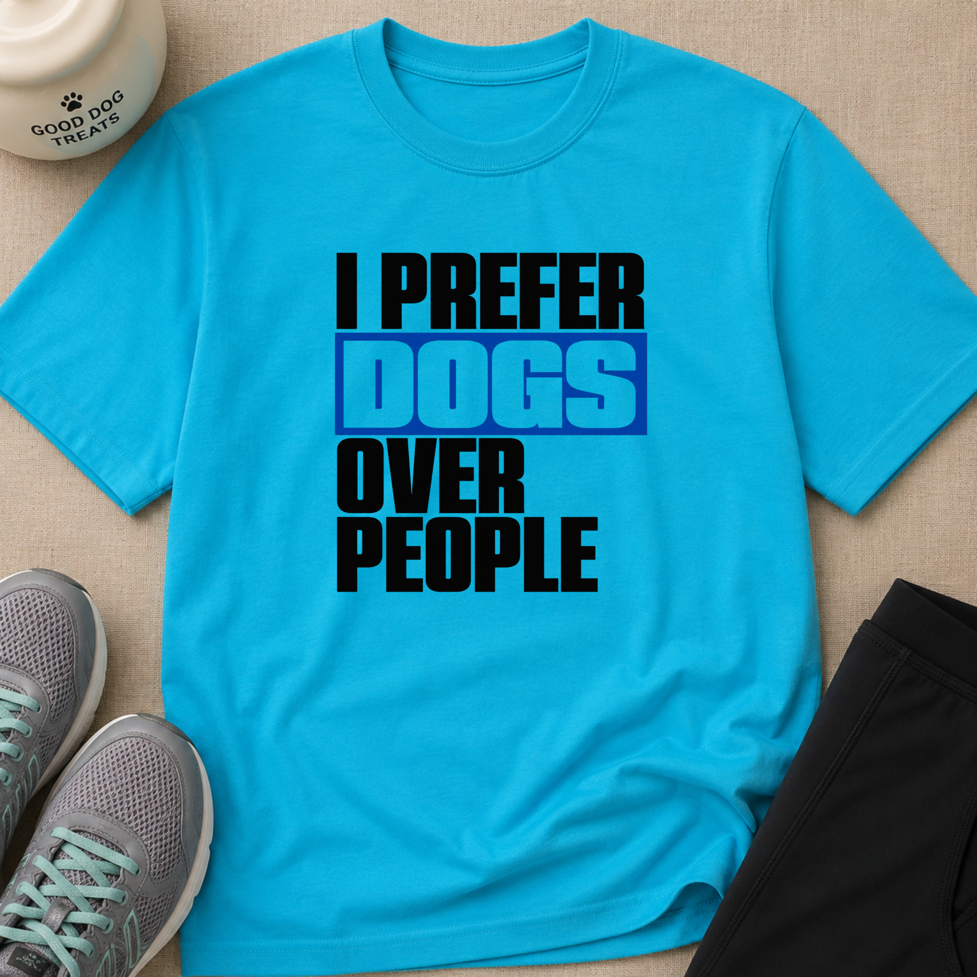 Snago T-Shirt I PREFER DOGS OVER PEOPLE Dog and Cat Tees for Pet Parents