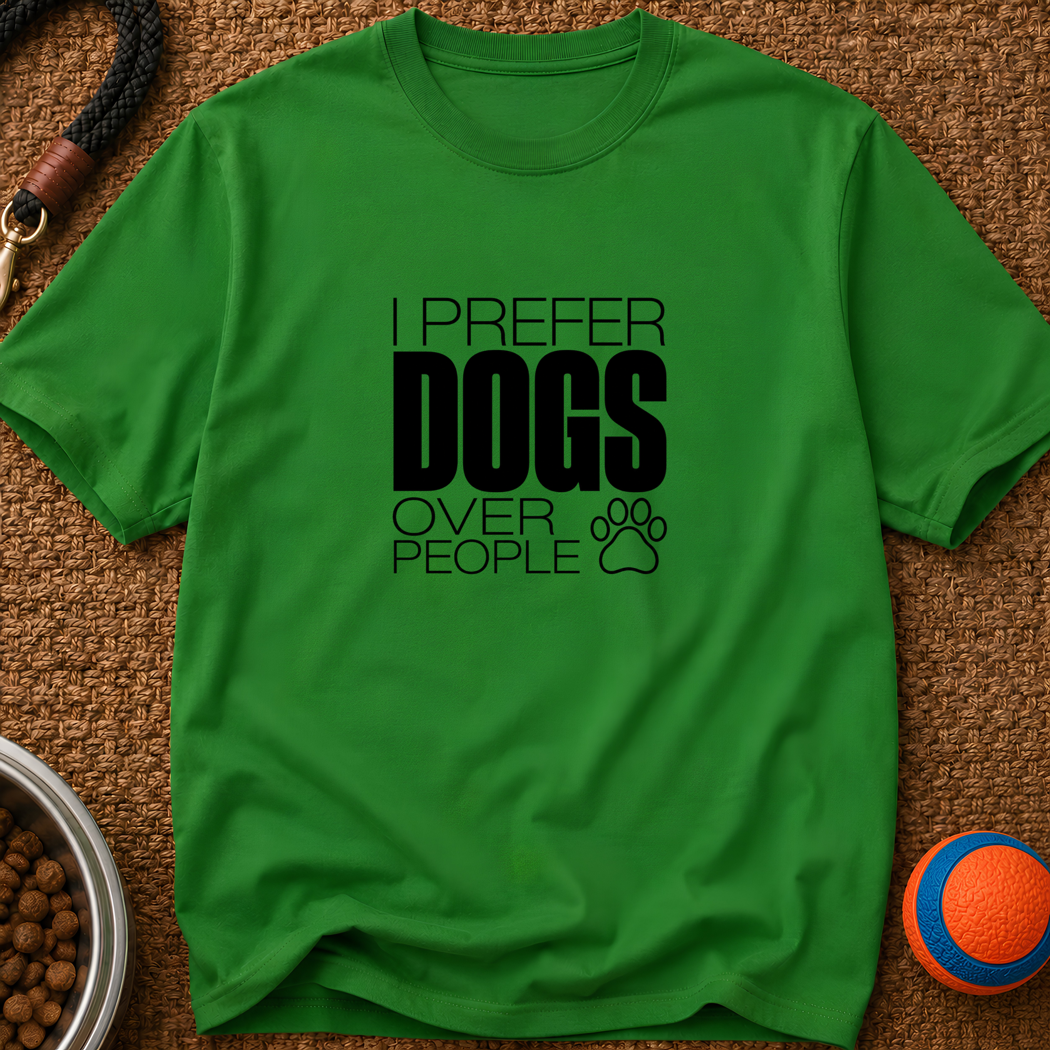 Snago T-Shirt I Prefer DOGS Over People Dog and Cat Tees for Pet Parents