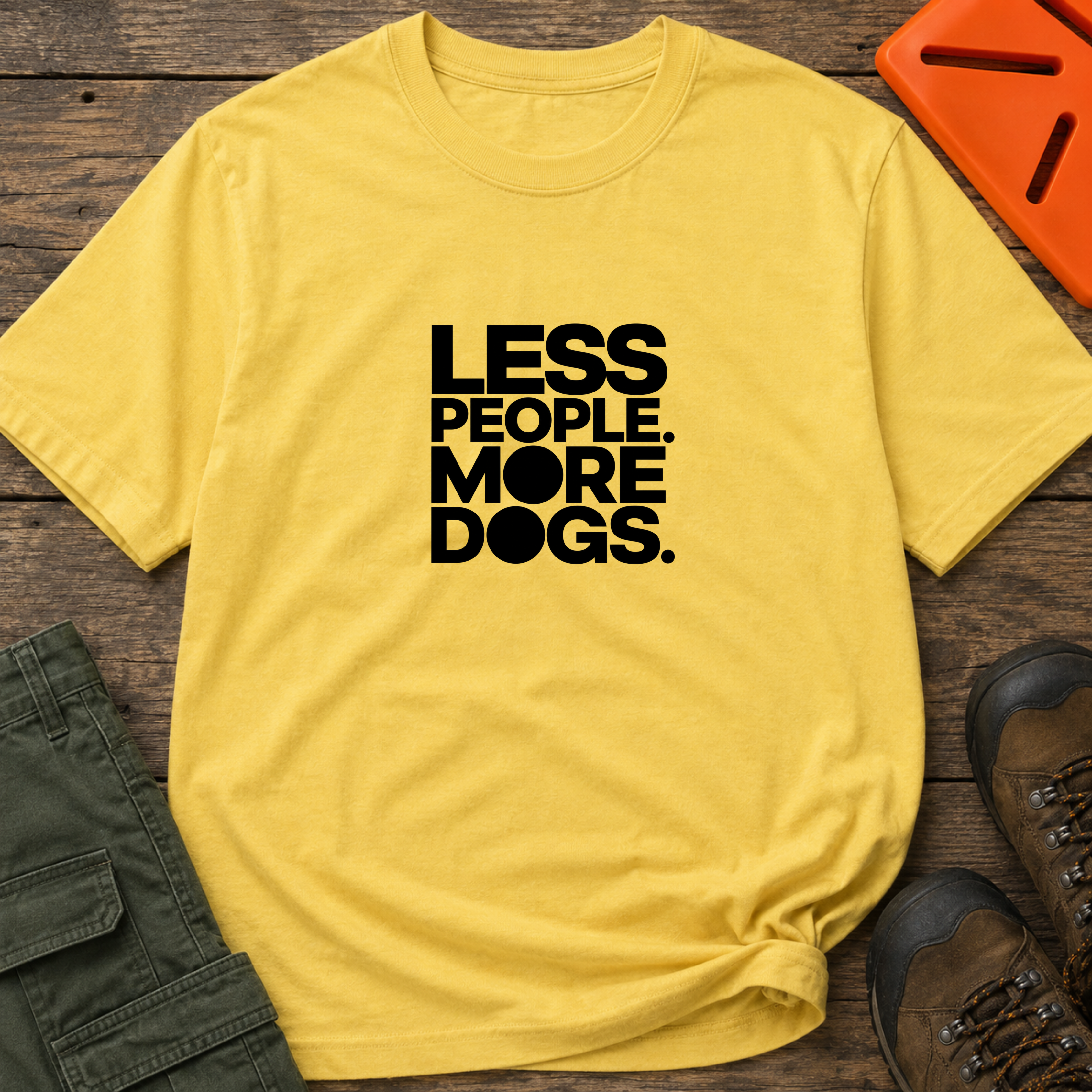 Snago T-Shirt LESS PEOPLE. MORE DOGS. Dog and Cat Tees for Pet Parents