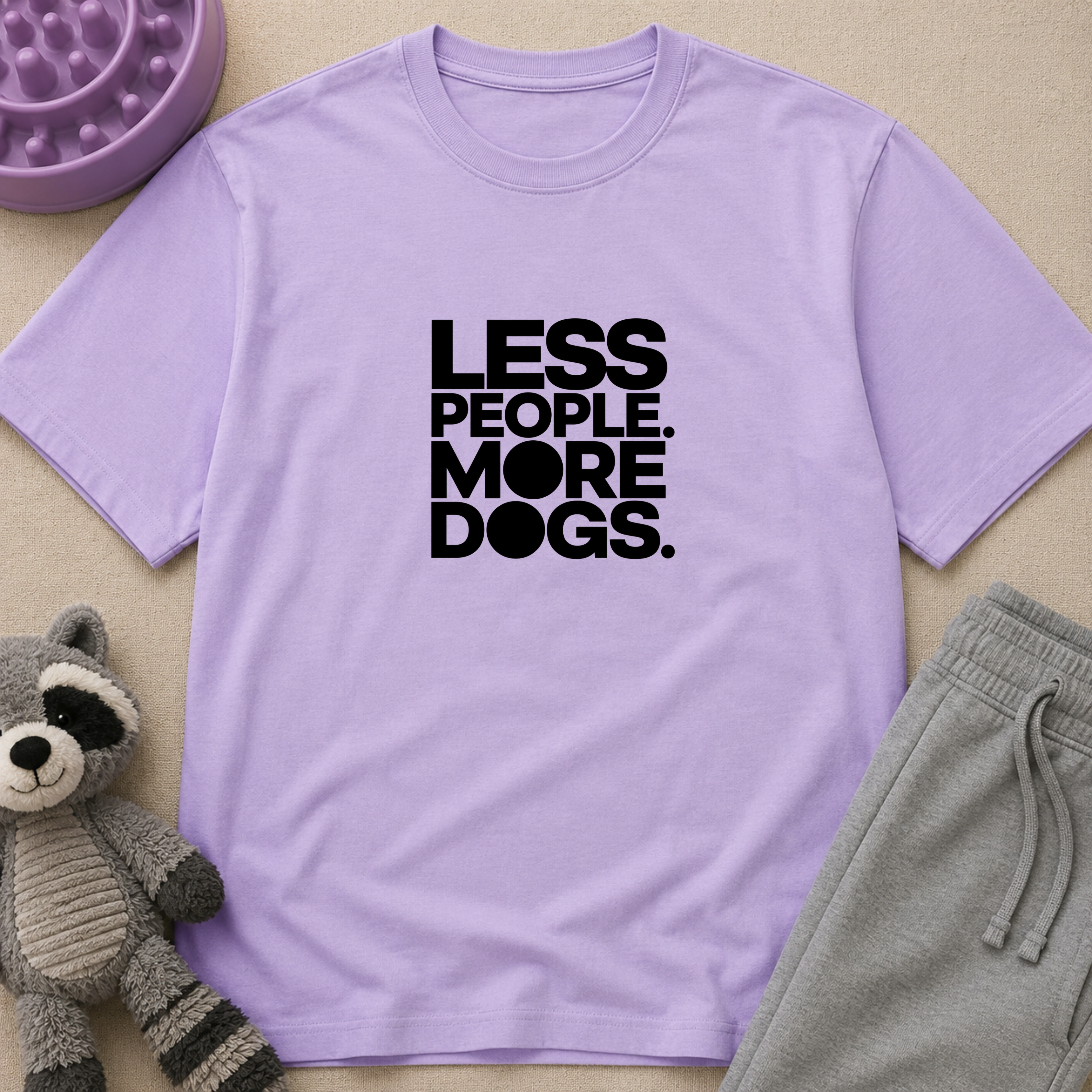 Snago T-Shirt LESS PEOPLE. MORE DOGS. Dog and Cat Tees for Pet Parents