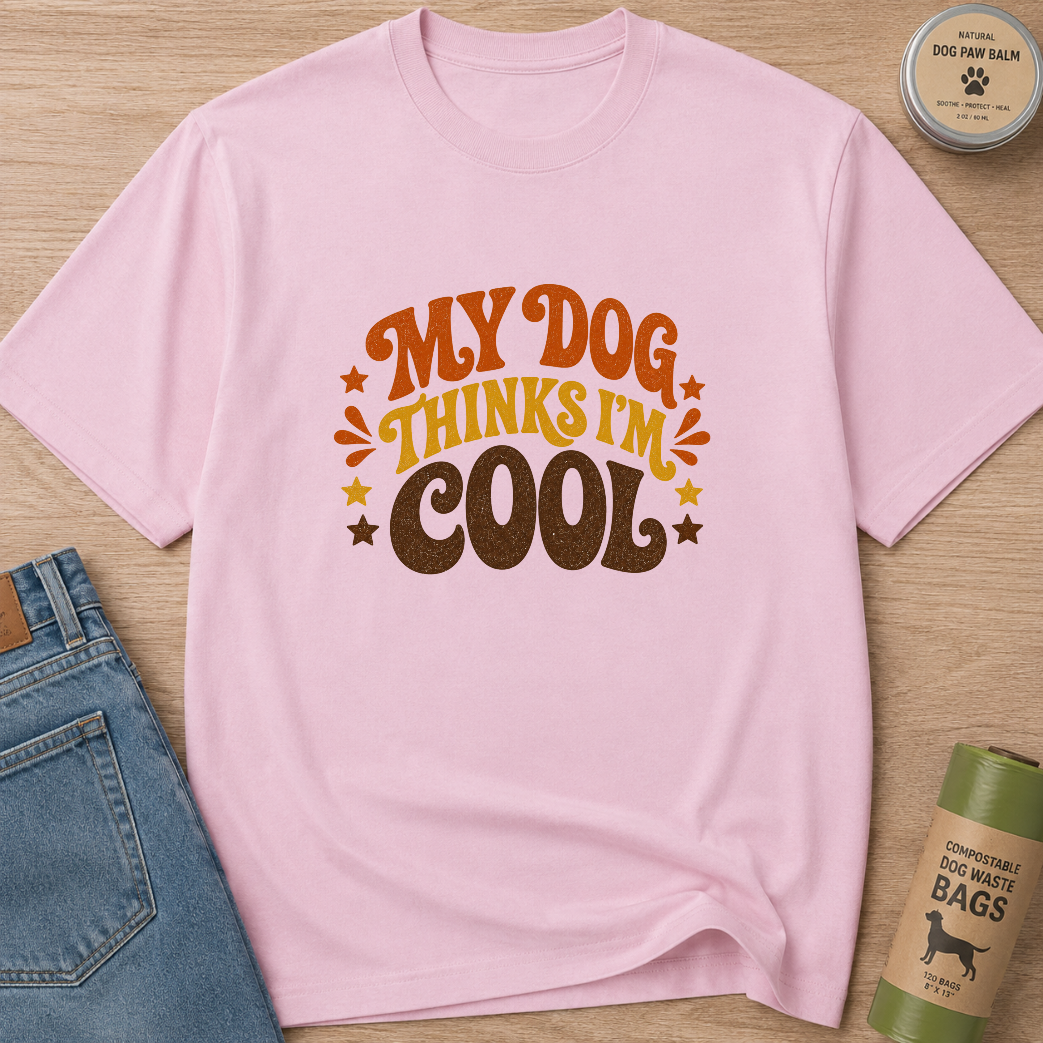 Snago T-Shirt My Dog Thinks I'm Cool Dog and Cat Tees for Pet Parents