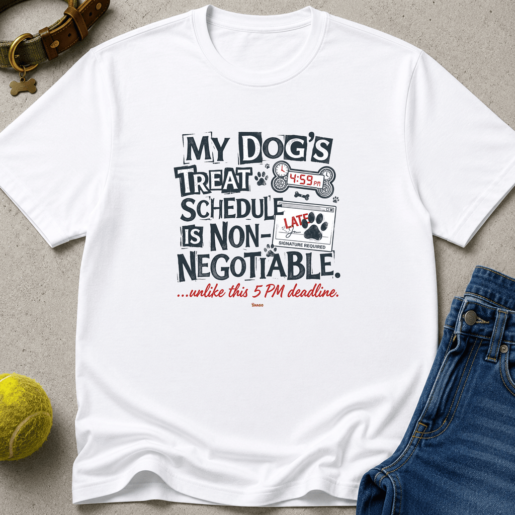 Snago T-Shirt My Dog Treats Are Non Negotiable Dog and Cat Tees for Pet Parents