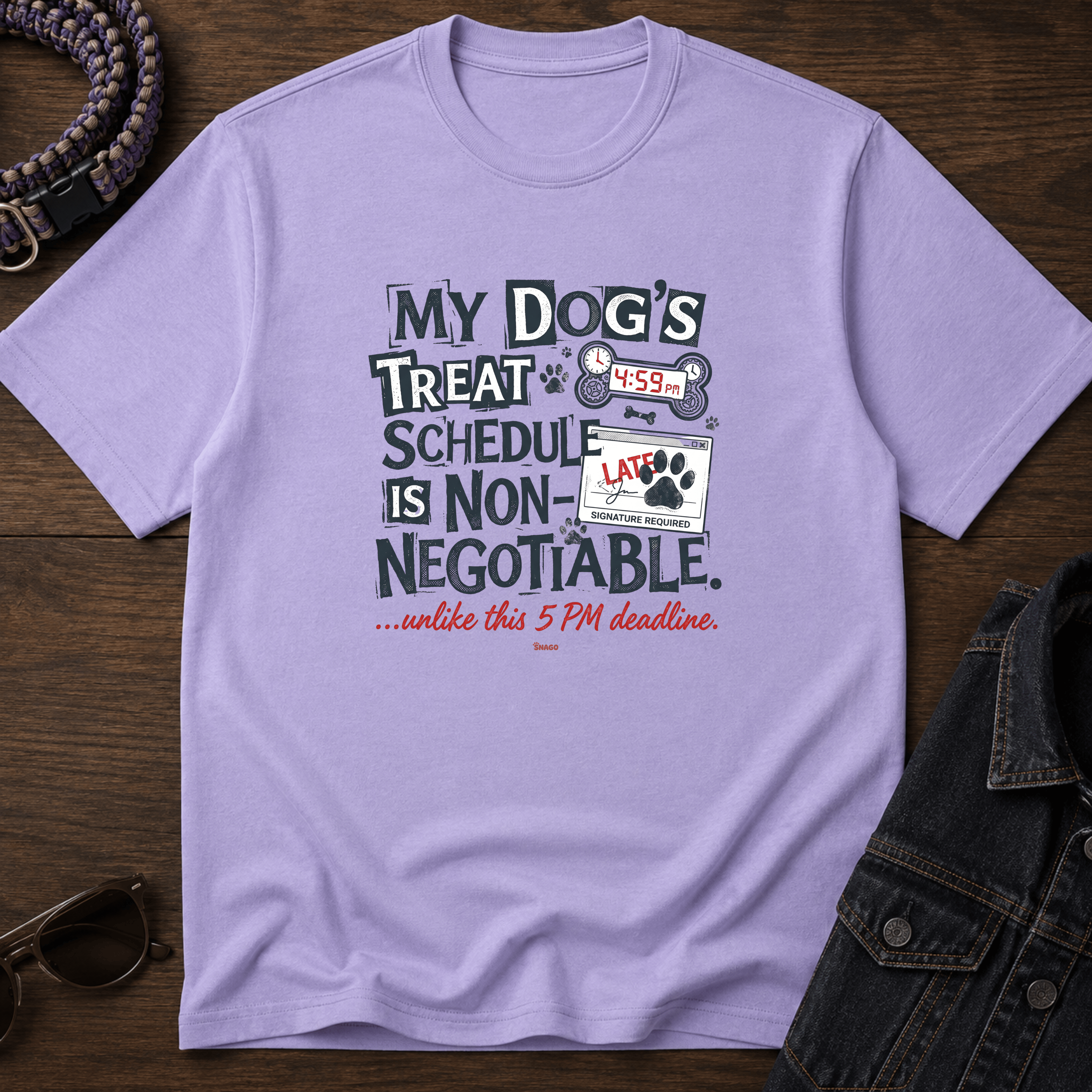Snago T-Shirt My Dog Treats Are Non Negotiable Dog and Cat Tees for Pet Parents