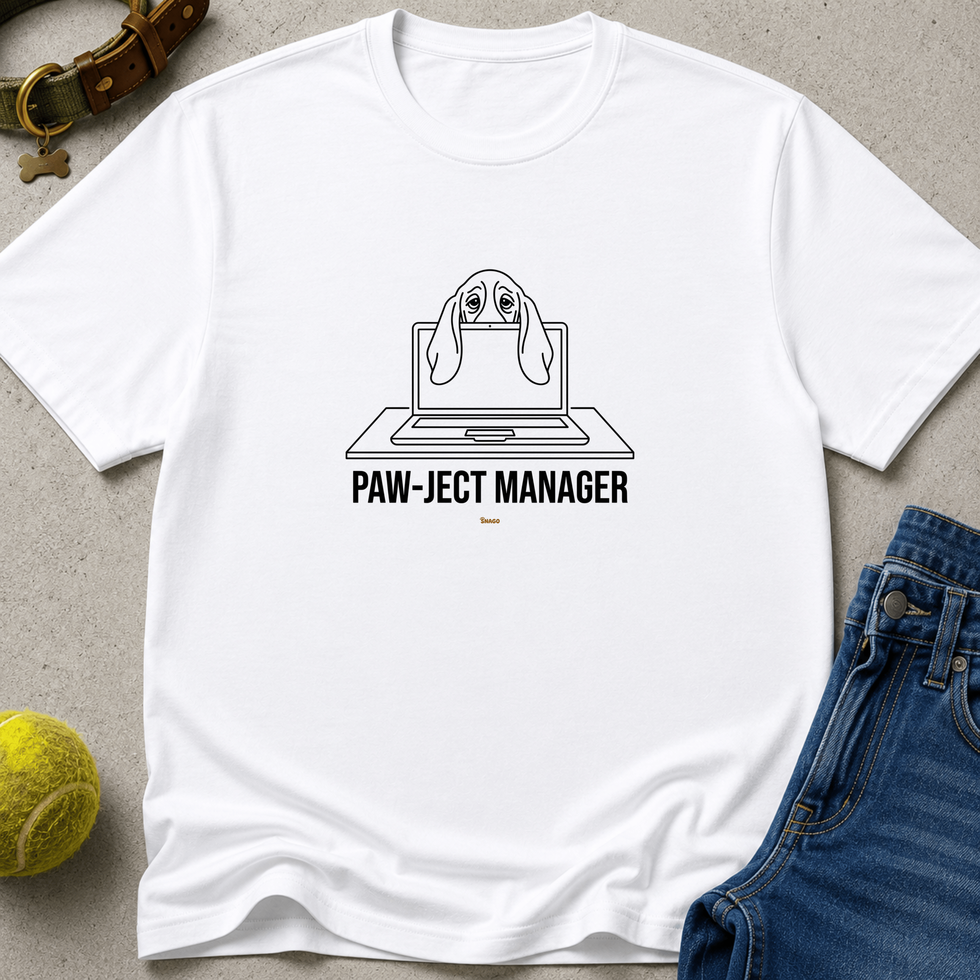 Snago T-Shirt PAW-JECT Manager Dog and Cat Tees for Pet Parents