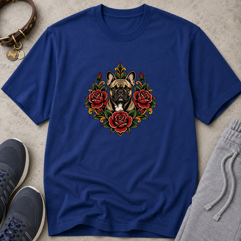 Snago T-Shirt Pugs & Flowers Dog and Cat Tees for Pet Parents