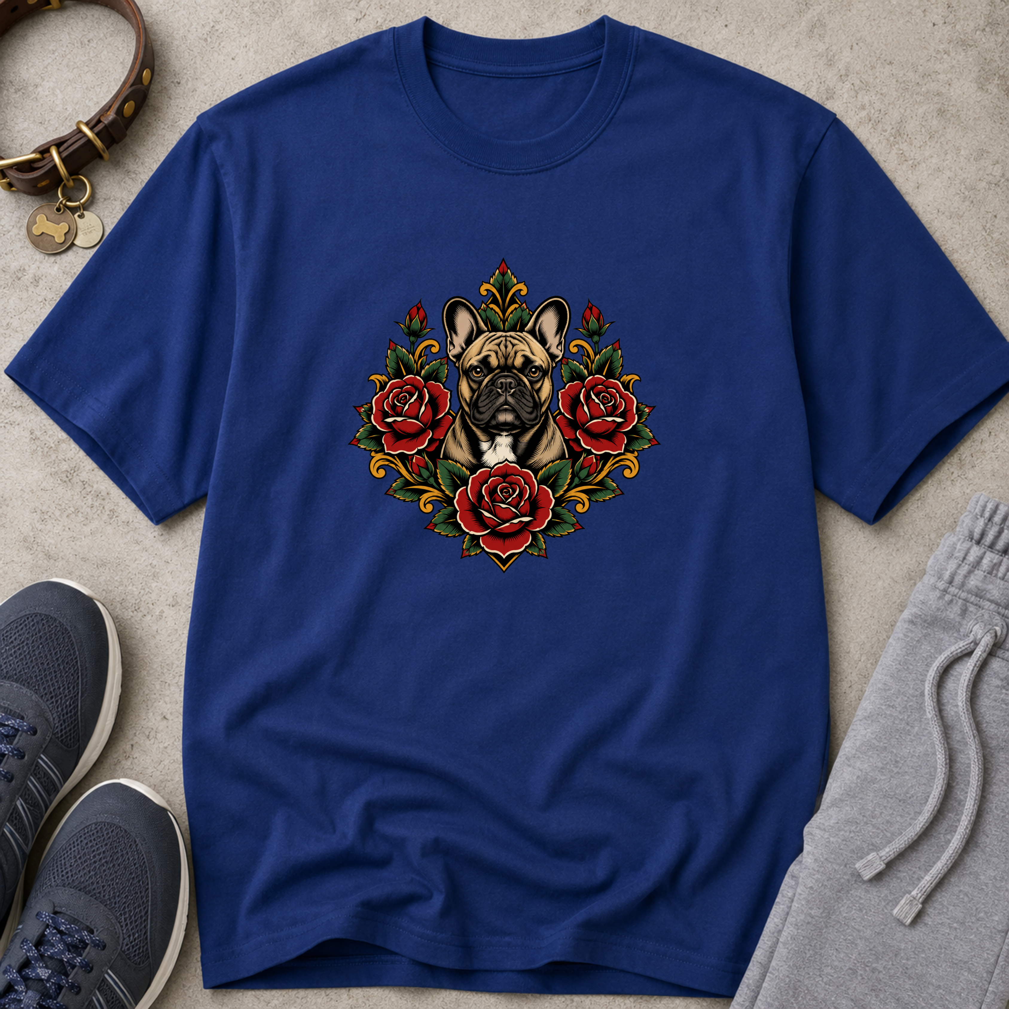 Snago T-Shirt Pugs & Flowers Dog and Cat Tees for Pet Parents