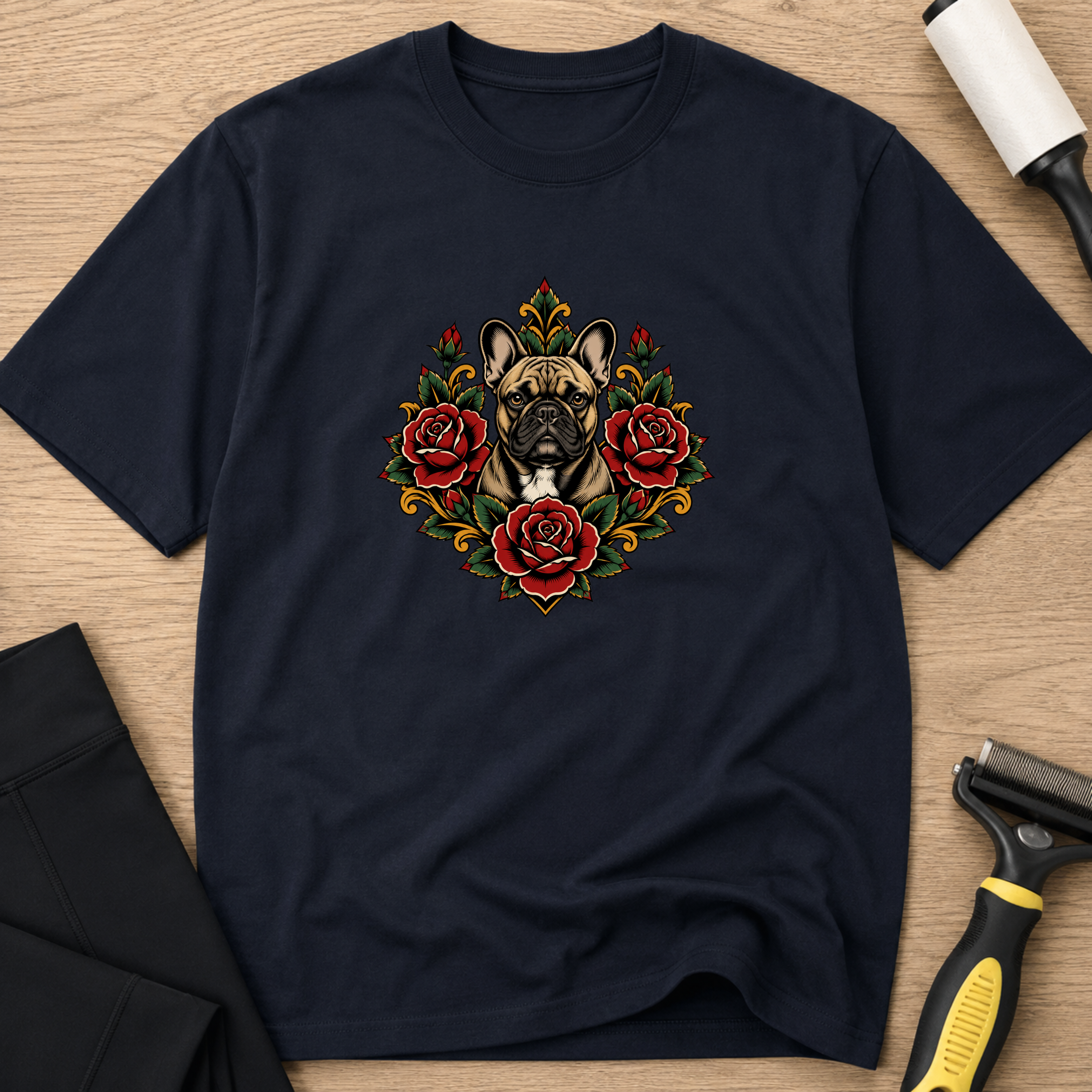 Snago T-Shirt Pugs & Flowers Dog and Cat Tees for Pet Parents