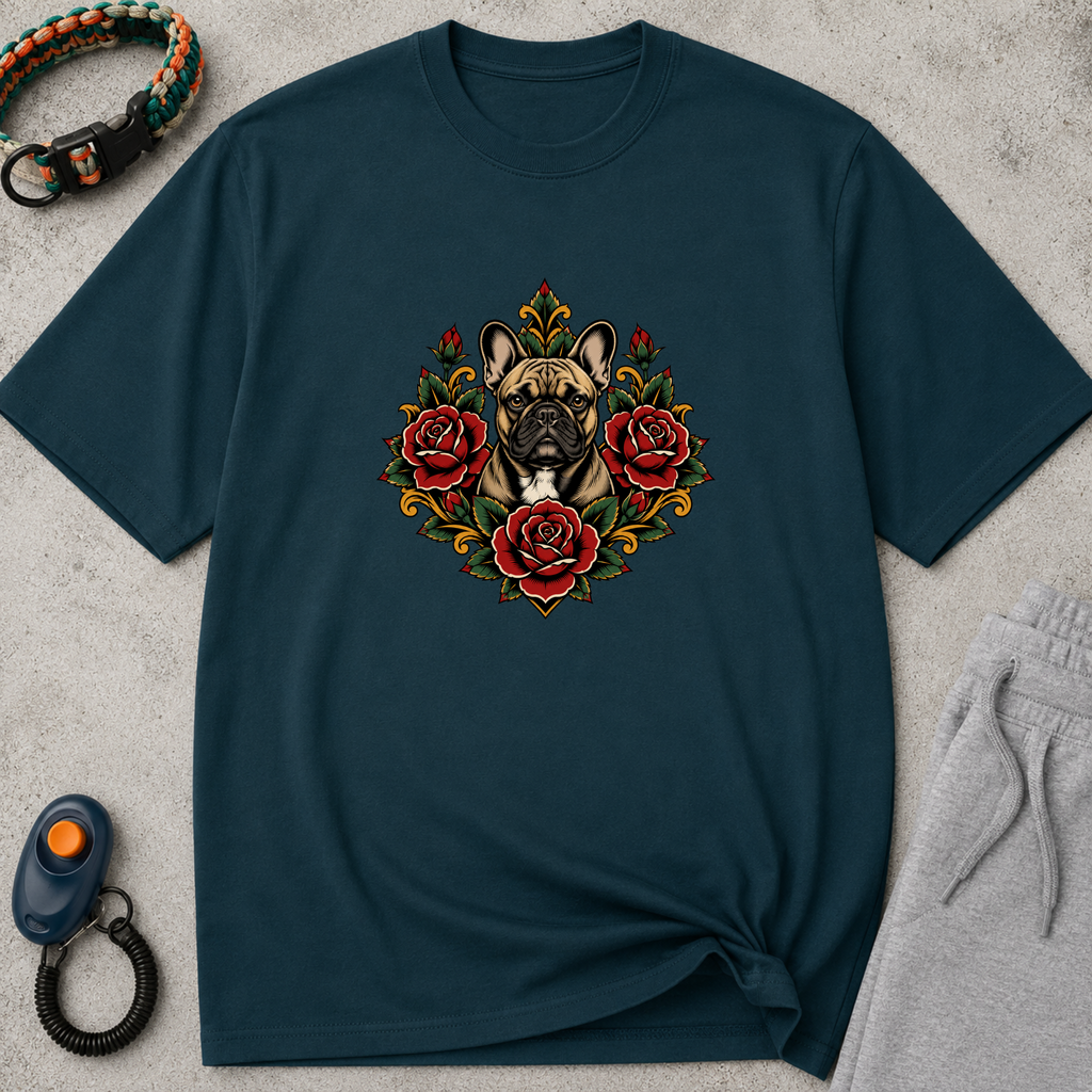 Snago T-Shirt Pugs & Flowers Dog and Cat Tees for Pet Parents
