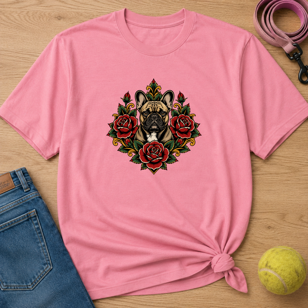 Snago T-Shirt Pugs & Flowers Dog and Cat Tees for Pet Parents