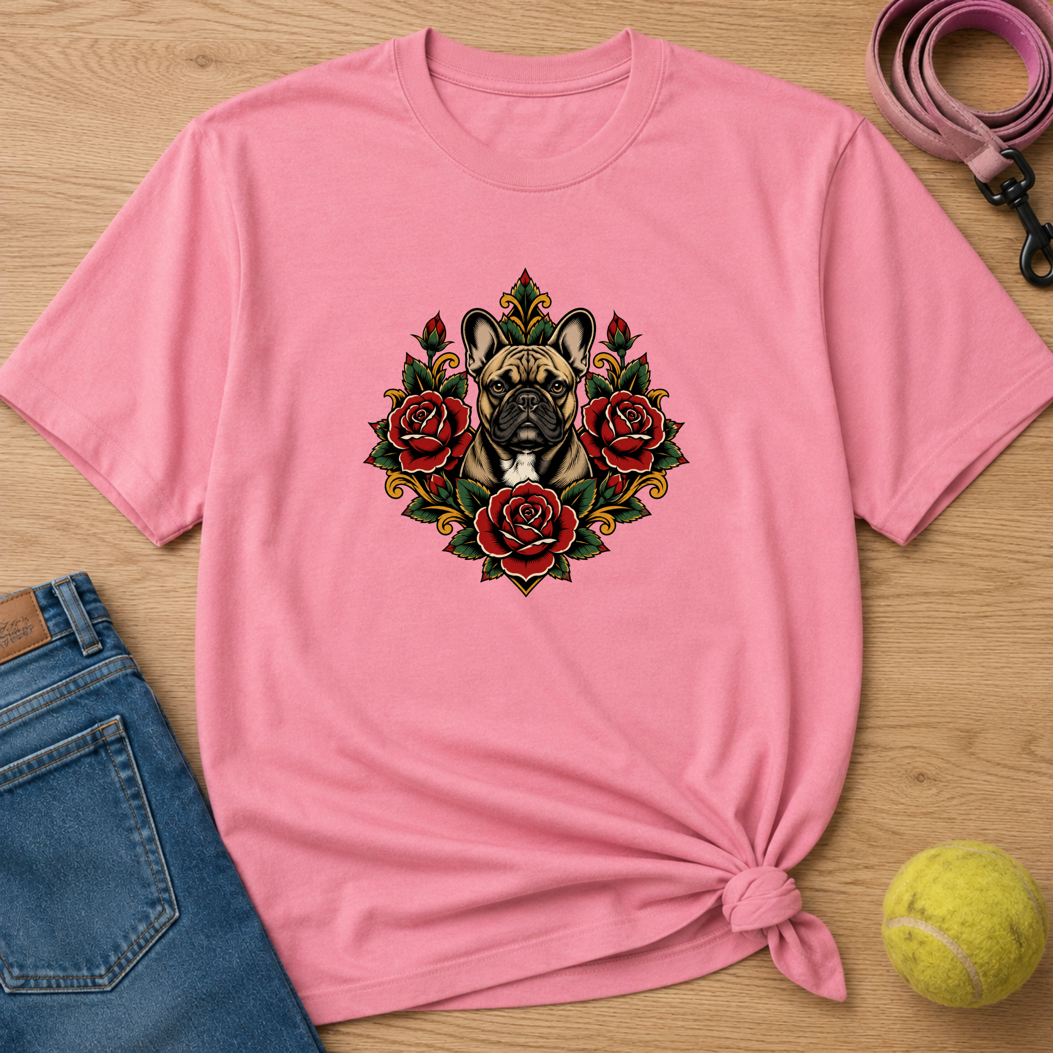 Snago T-Shirt Pugs & Flowers Dog and Cat Tees for Pet Parents