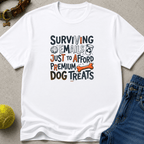 Snago T-Shirt Surviving Emails Just To Afford Premium Dog Treats Dog and Cat Tees for Pet Parents