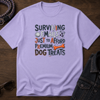 Snago T-Shirt Surviving Emails Just To Afford Premium Dog Treats Dog and Cat Tees for Pet Parents