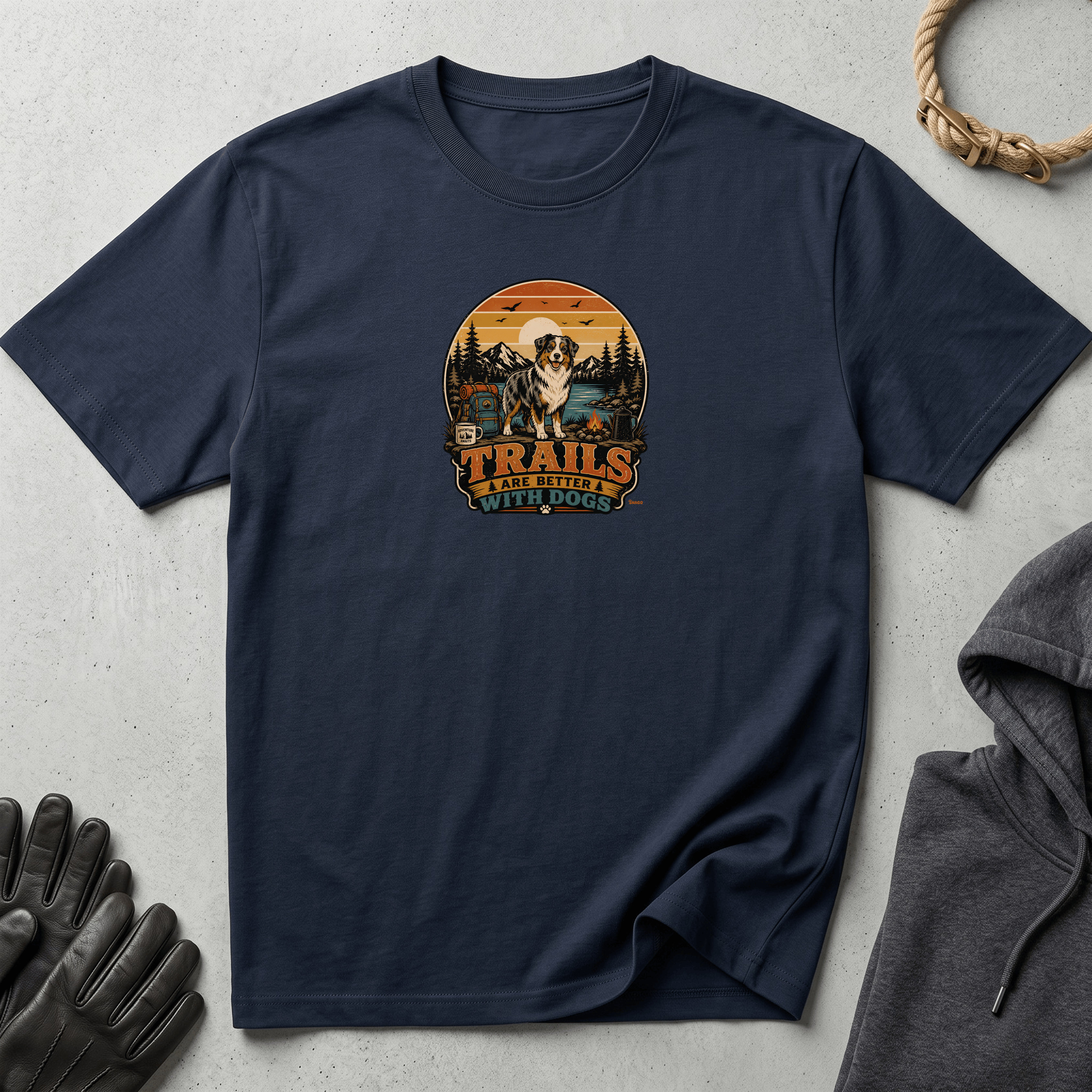 Snago T-Shirt Trails Are Better With Dogs Dog and Cat Tees for Pet Parents