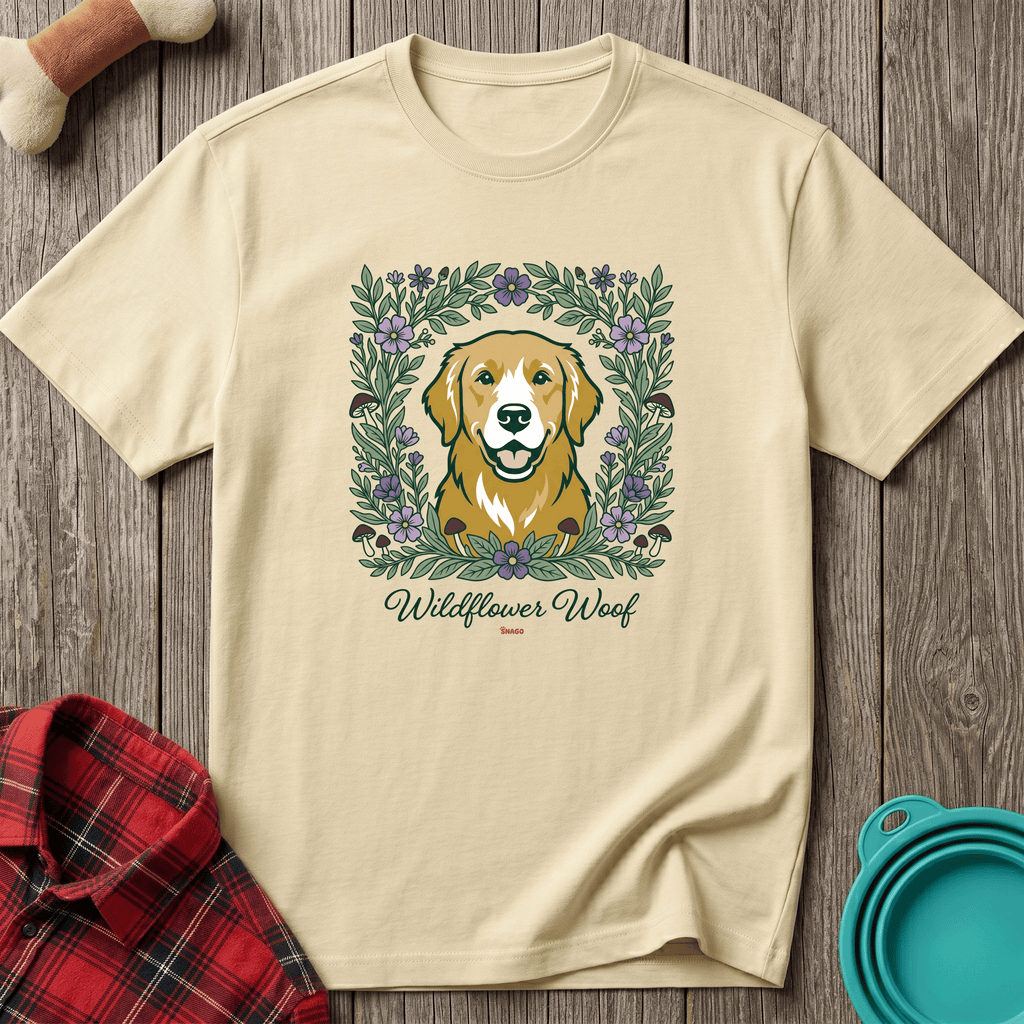 Snago T-Shirt Wildflower Woof Dog and Cat Tees for Pet Parents